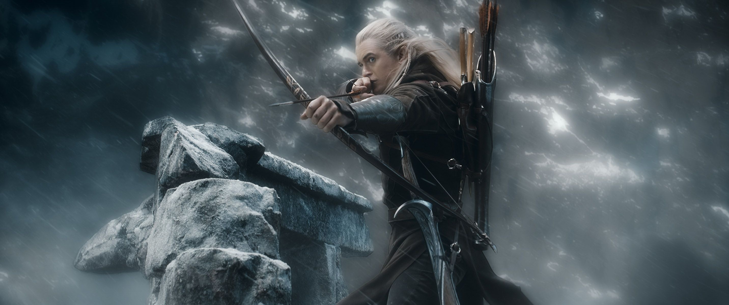 Hobbit, Legolas, Hobbit films, 2870x1200 Dual Screen Desktop