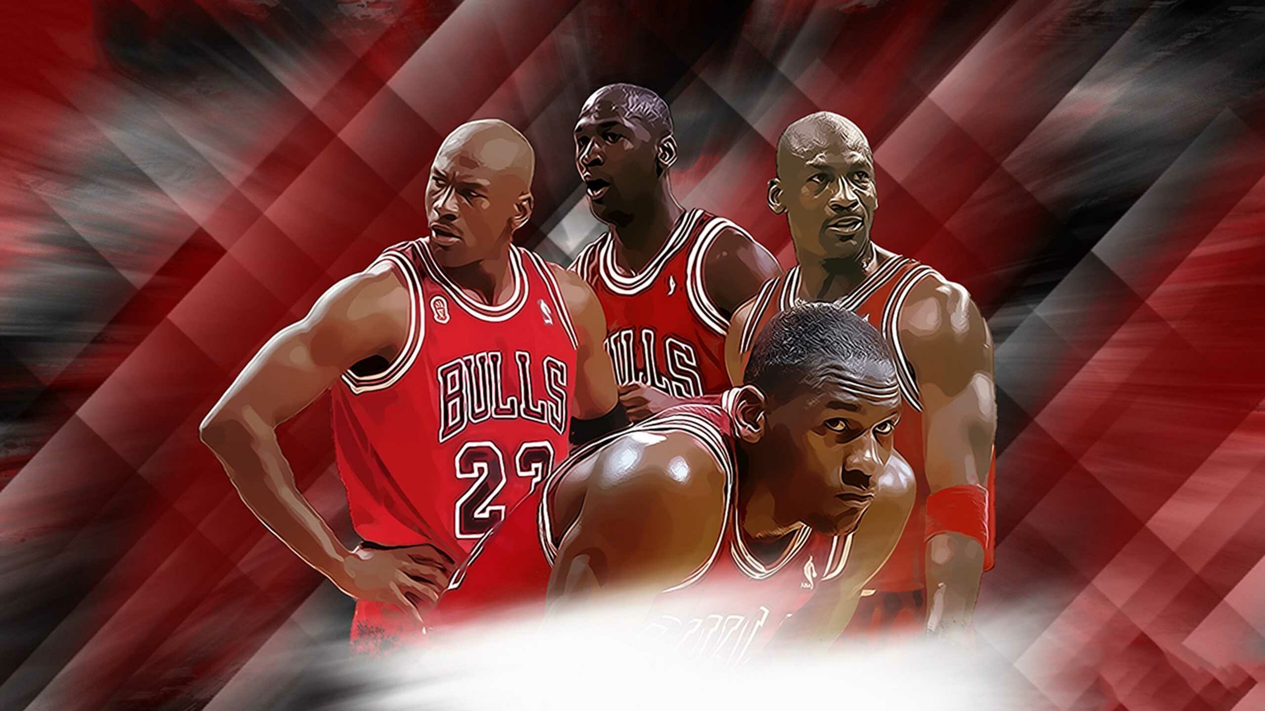 Michael Jordan, Basketball legend, Powerful aura, Iconic image, 2560x1440 HD Desktop