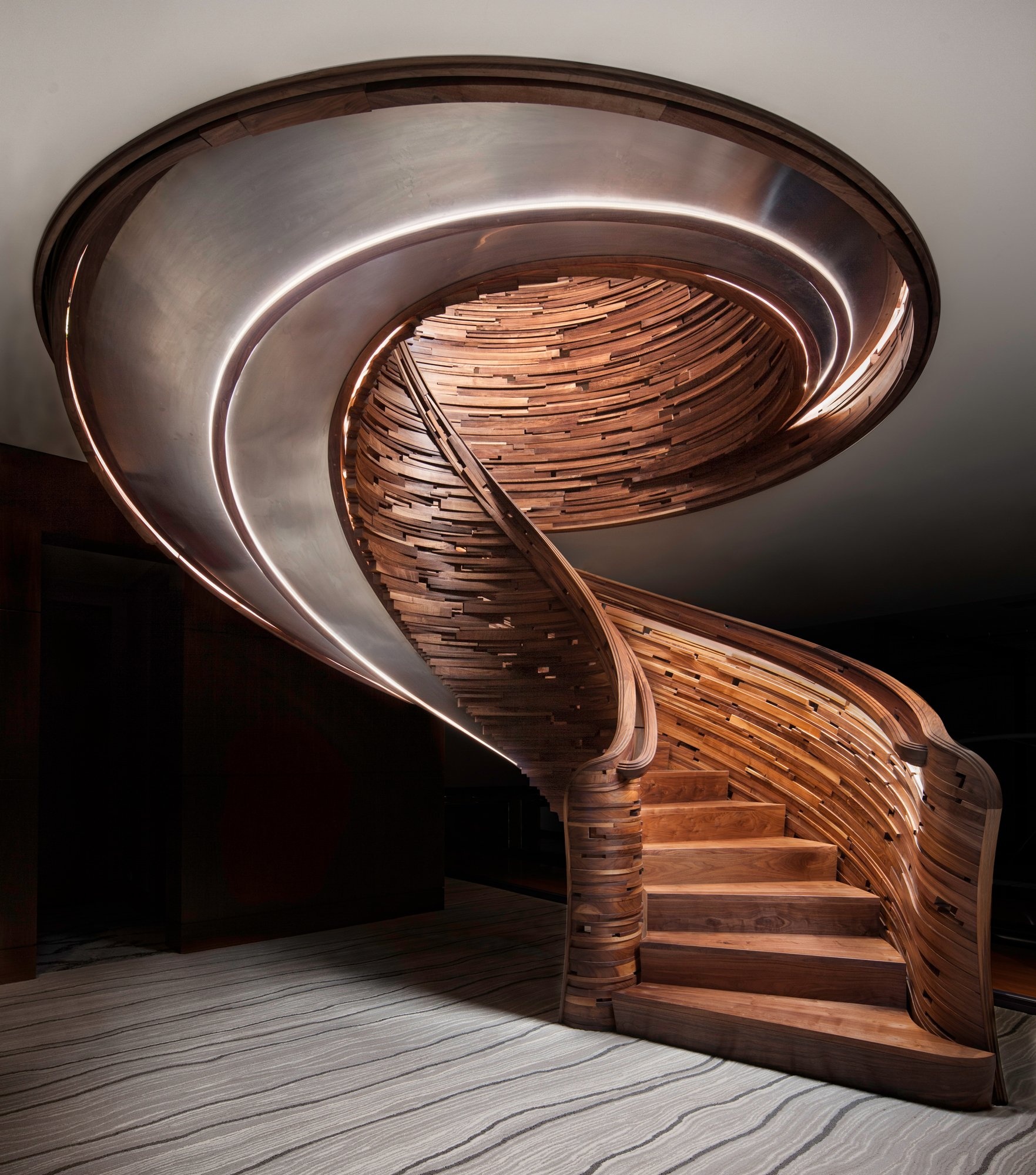 Curved, Staircase Wallpaper, 1770x2000 HD Phone