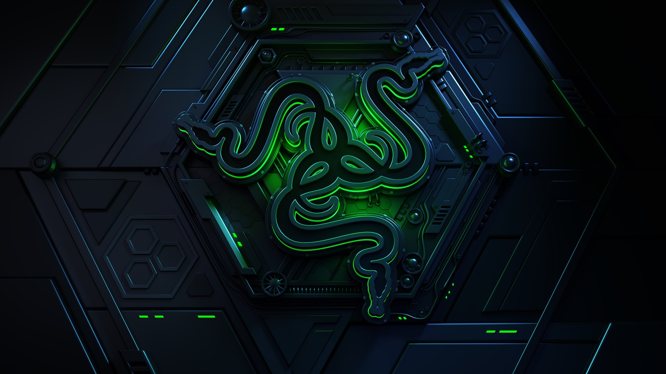 Razer Logo, Tech Wallpaper, 2560x1440 HD Desktop