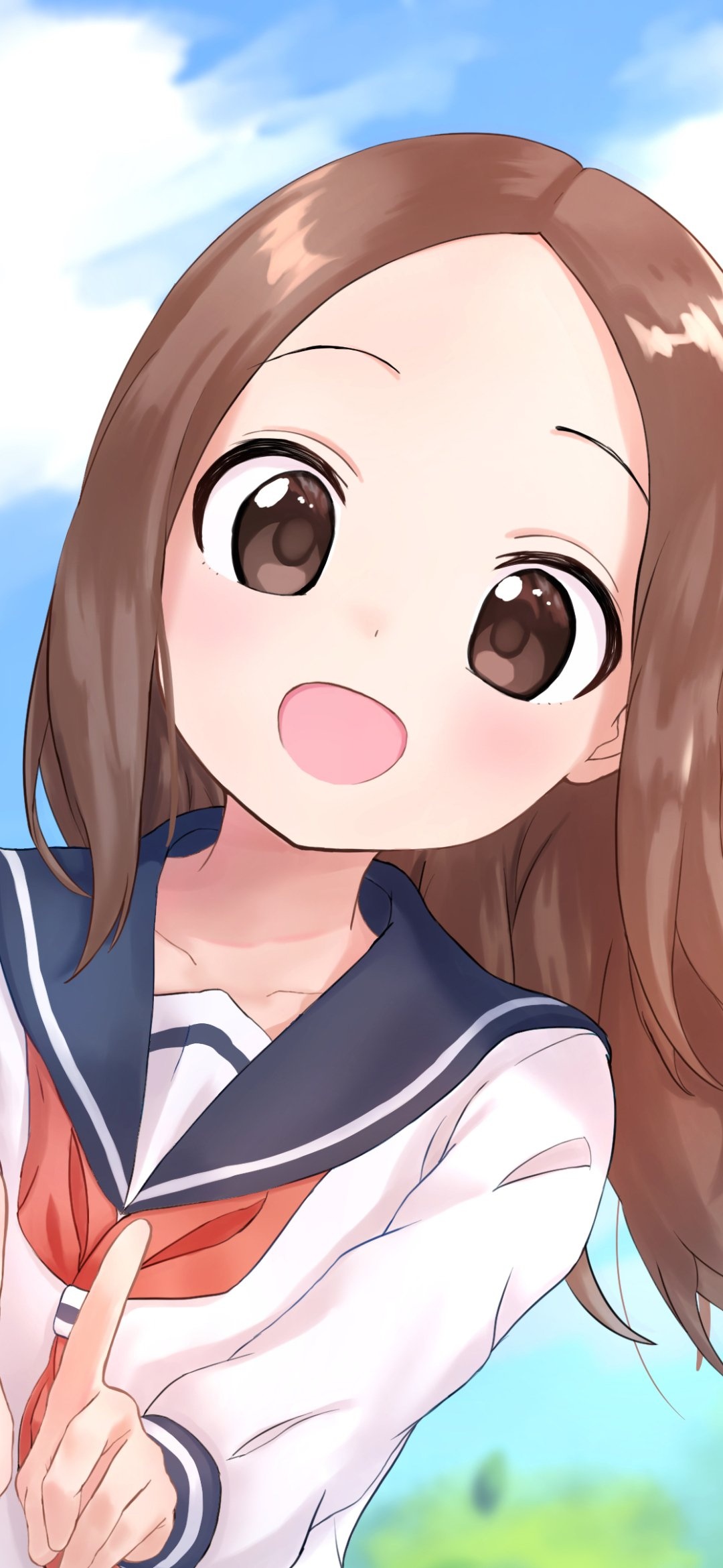 Anime Karakai jouzu no Takagi-san, Anime comedy, School life, Heartwarming moments, 1080x2340 HD Phone