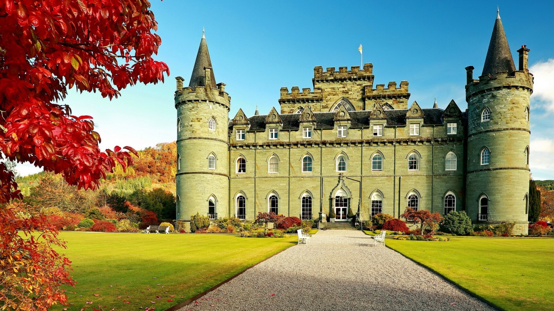 Inveraray Castle, United Kingdom Wallpaper, 1920x1080 Full HD Desktop