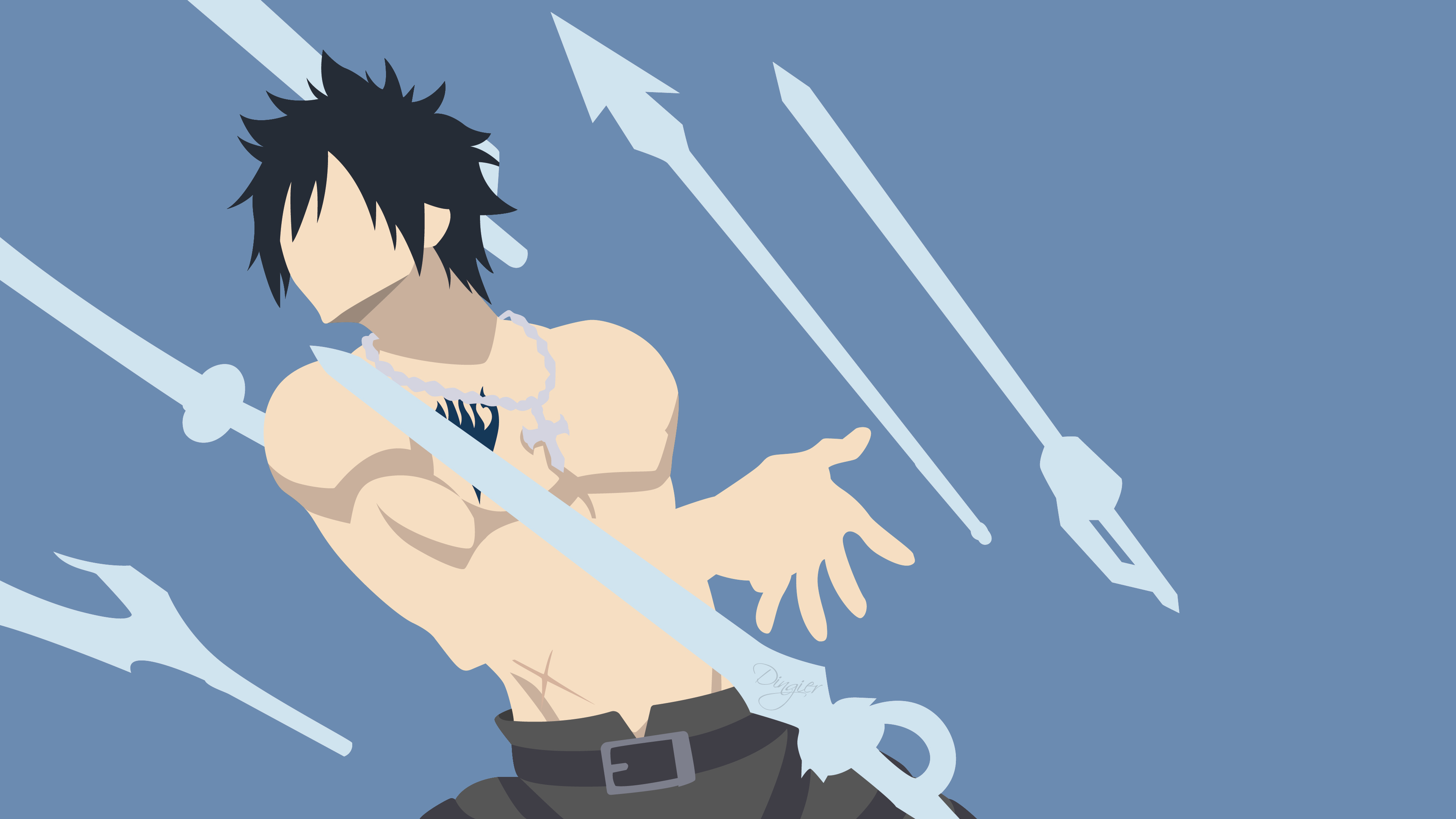 Gray Fullbuster, 4K Ultra HD, Gray Fullbuster tapety, 3840x2160 4K Desktop