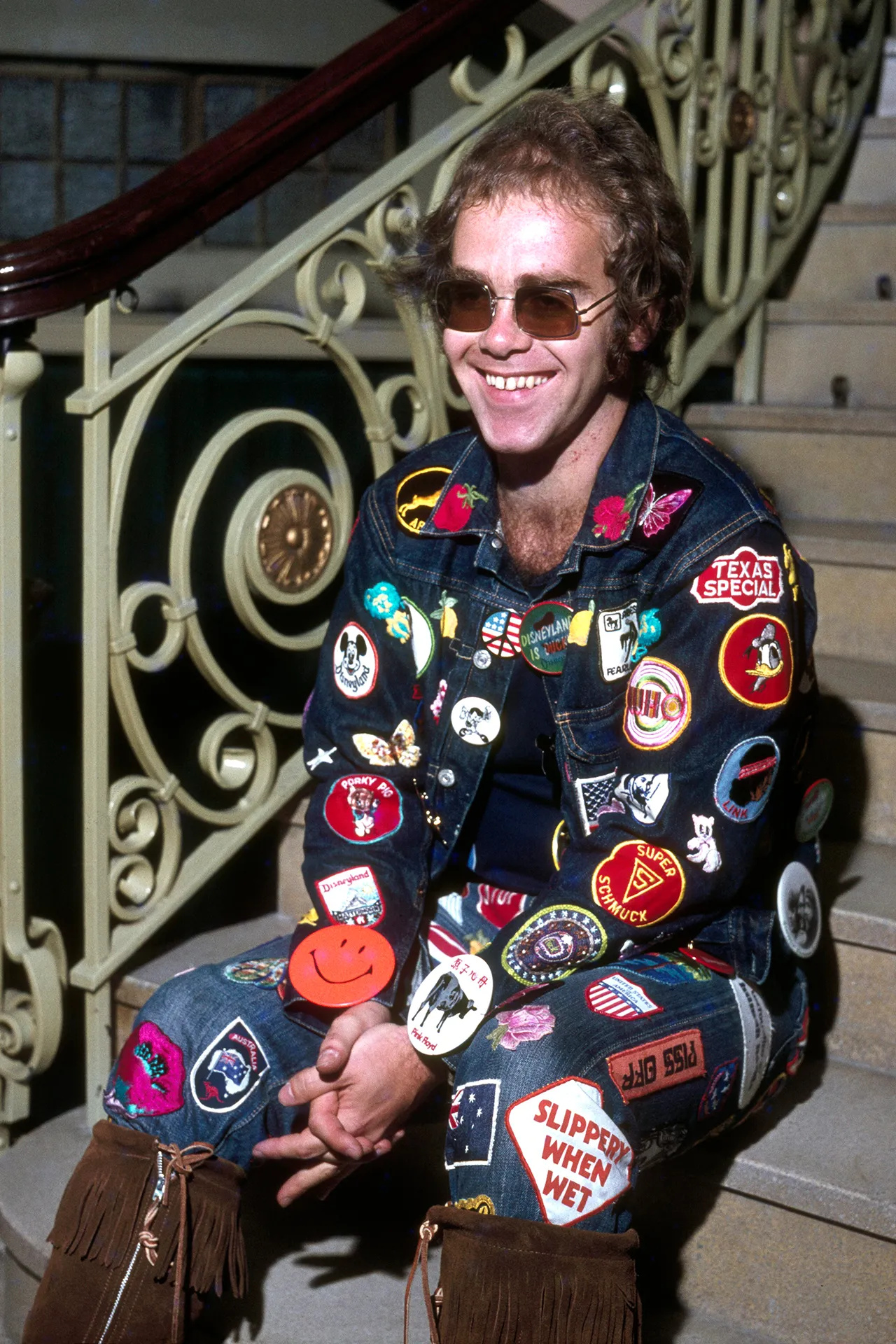 Elton John, Style, Rocketman's looks, British GQ, 1280x1920 HD Phone