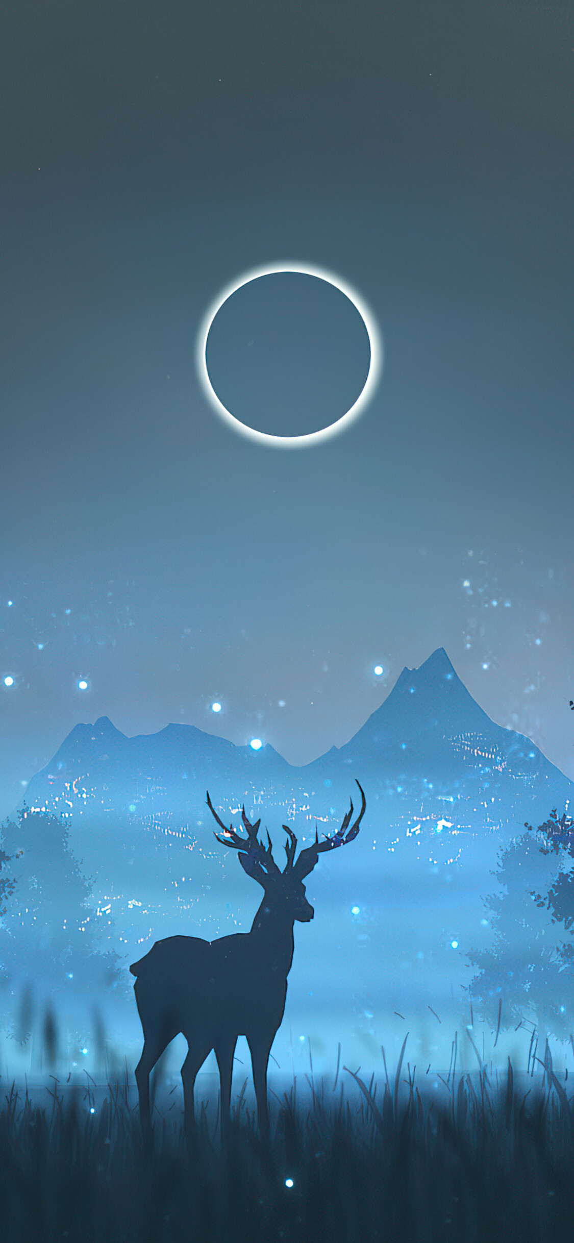 Minimalistic reindeer art, Simplified beauty, Subtle elegance, Abstract charm, 1130x2440 HD Phone