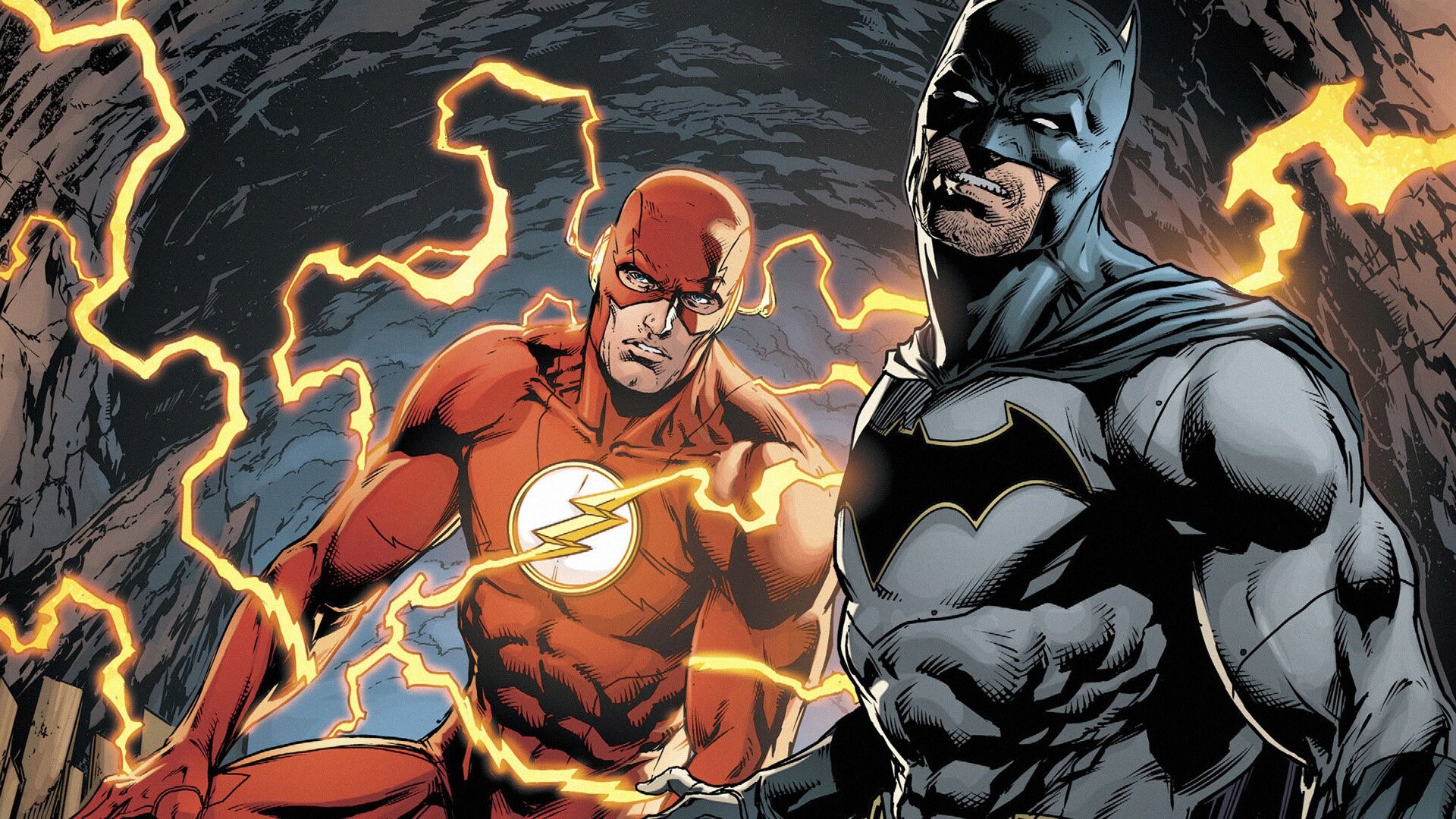 Batman and Flash, DC Comics, Superheroes, 1920x1080 Full HD Desktop