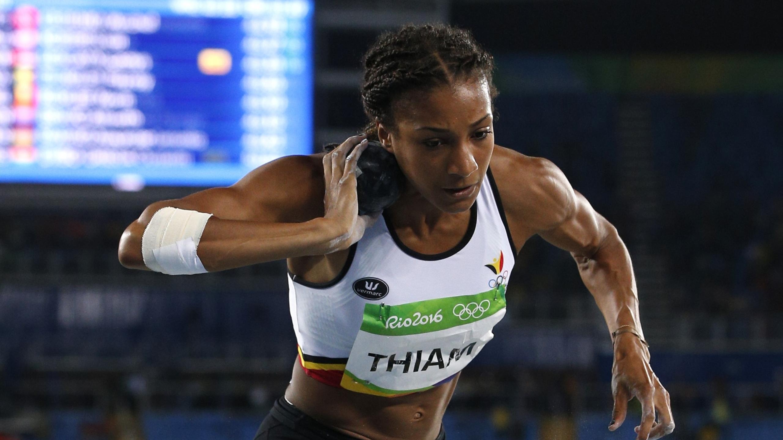 Nafissatou Thiam, Olympic gold medal, Heptathlon victory, Rio 2016, 2560x1440 HD Desktop