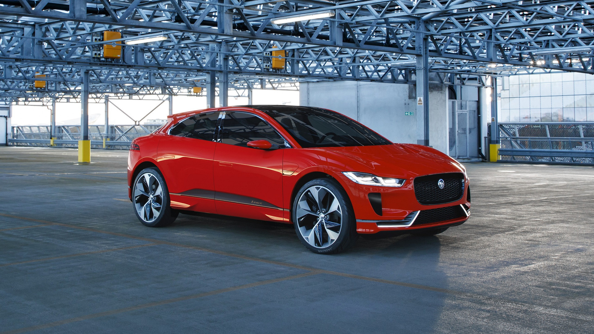 Jaguar I-PACE, Production debut, Frankfurt motor show, Electric revolution, 1920x1080 Full HD Desktop