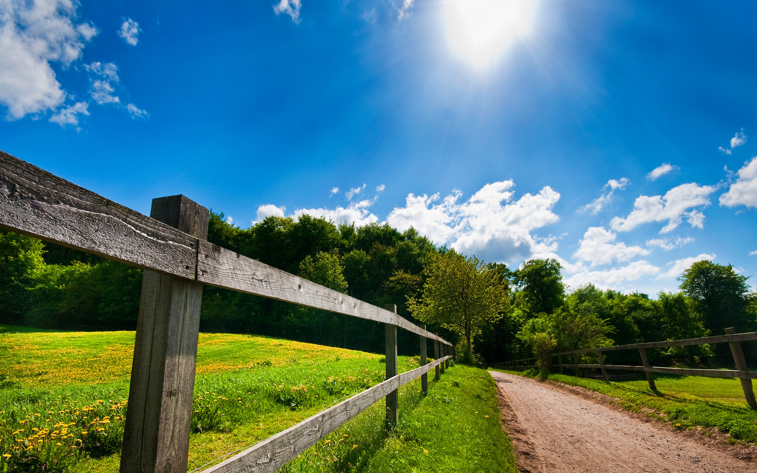 Fence, Farms Wallpaper, 2560x1600 HD Desktop