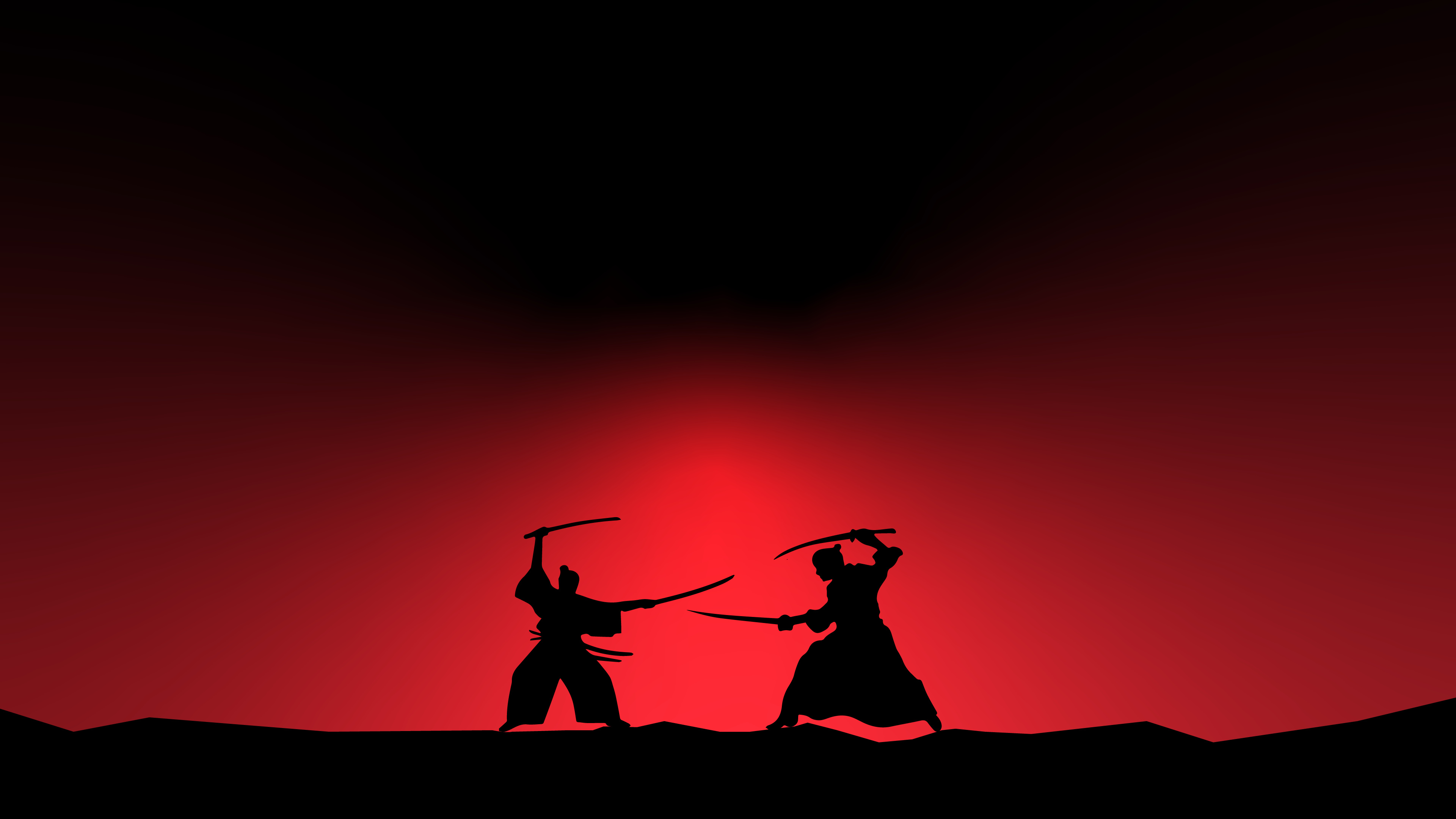 Samurai fight, Desktop wallpaper, 4K wallpaper, High resolution, 3840x2160 4K Desktop