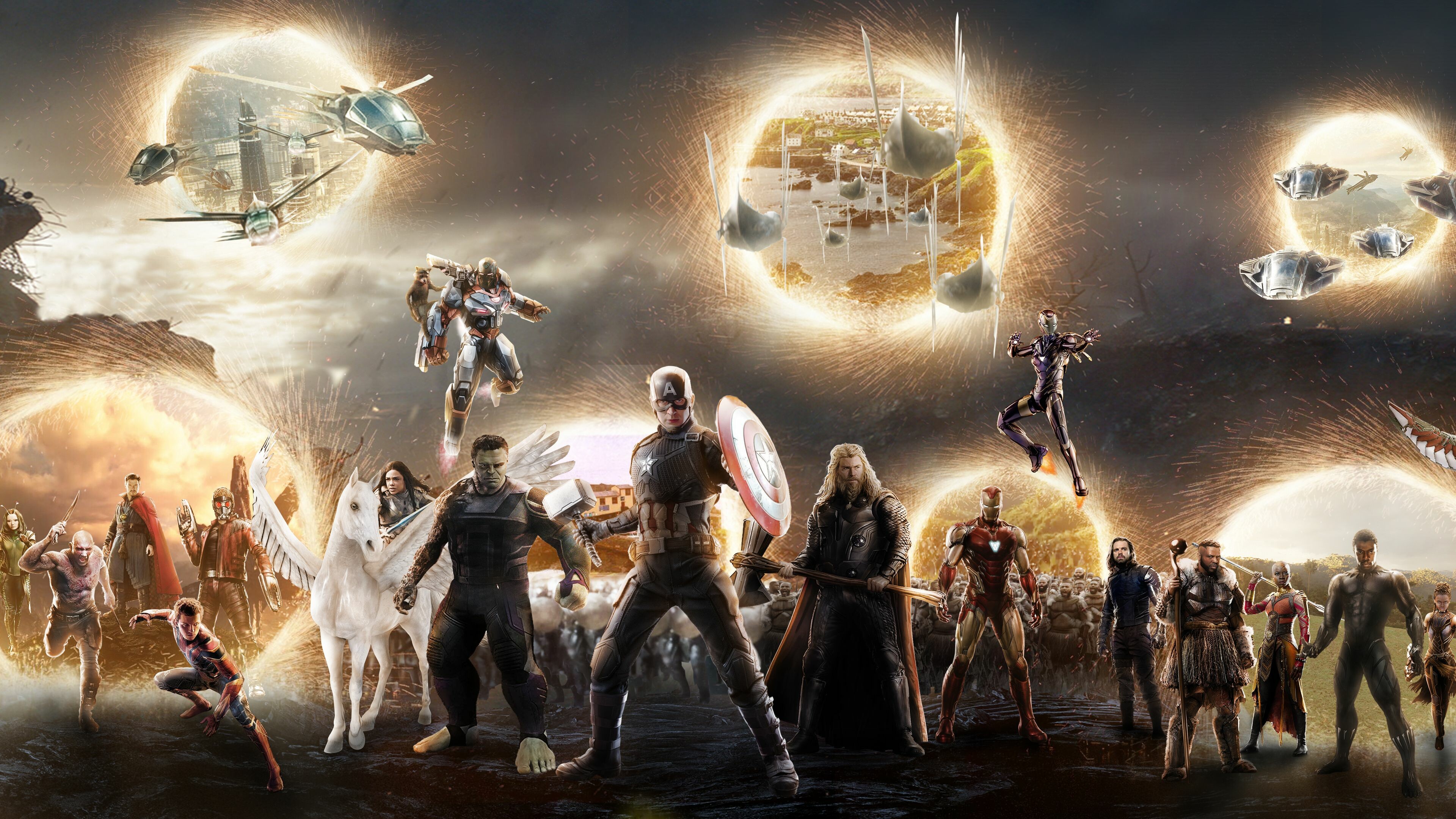 Endgame Final Battle Scene, Avengers Wallpaper, 3840x2160 4K Desktop