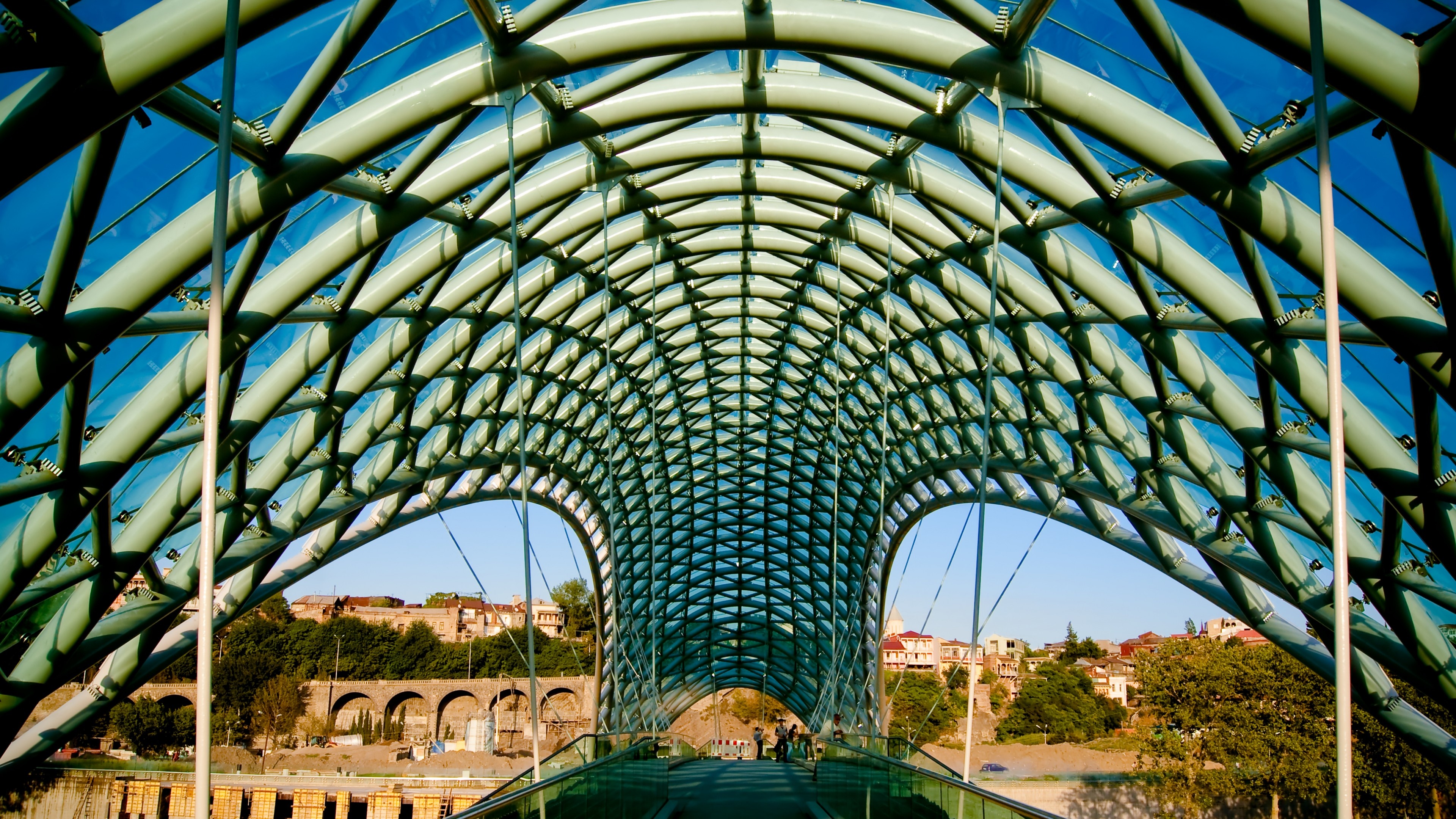 Bridge of Peace, Tbilisi tourism, Travel architecture, Page 2, 3840x2160 4K Desktop