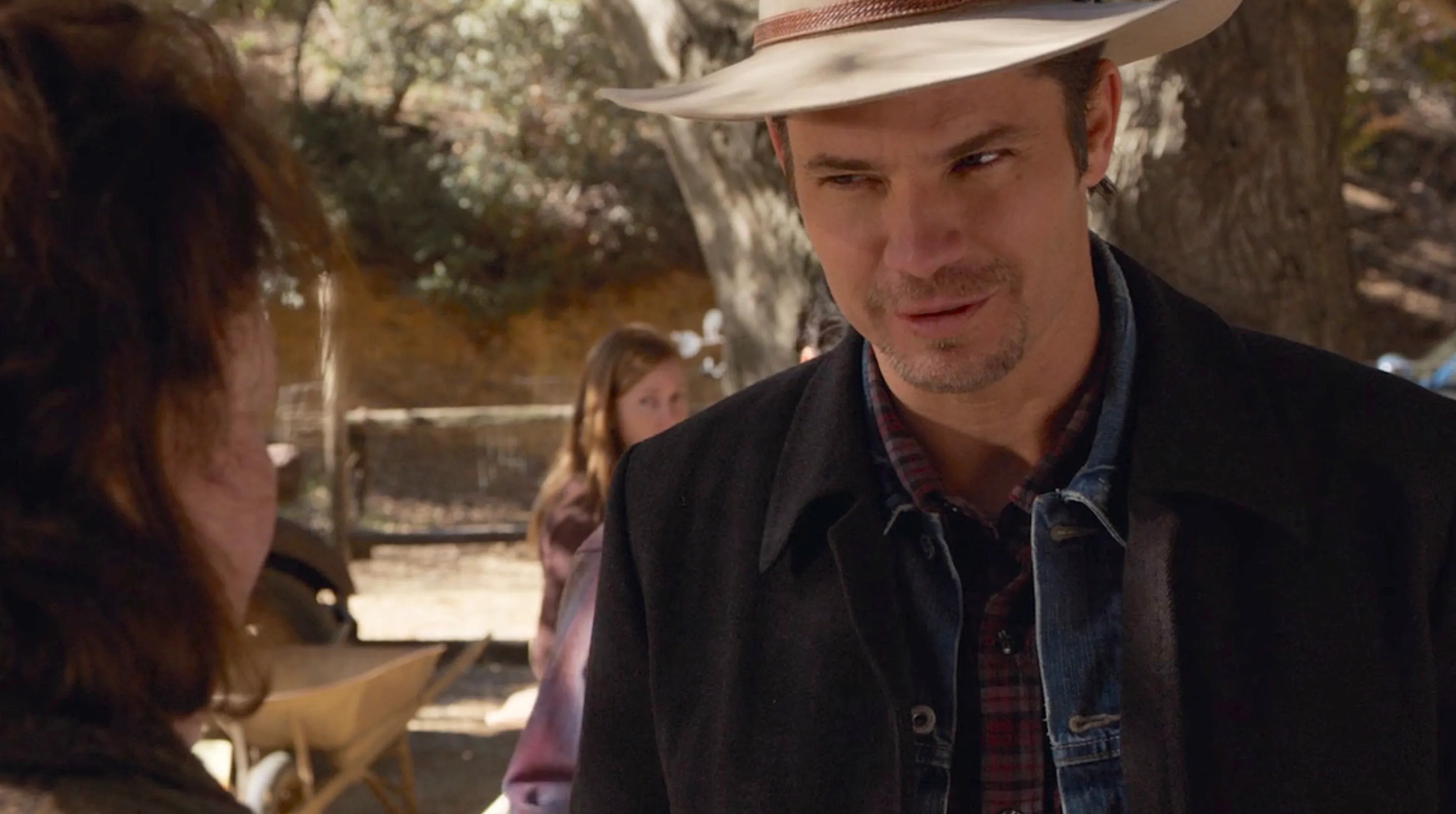 Justified TV Series, Raylan's iconic coat, Fashion inspiration, Stylish wardrobe, 3360x1880 HD Desktop