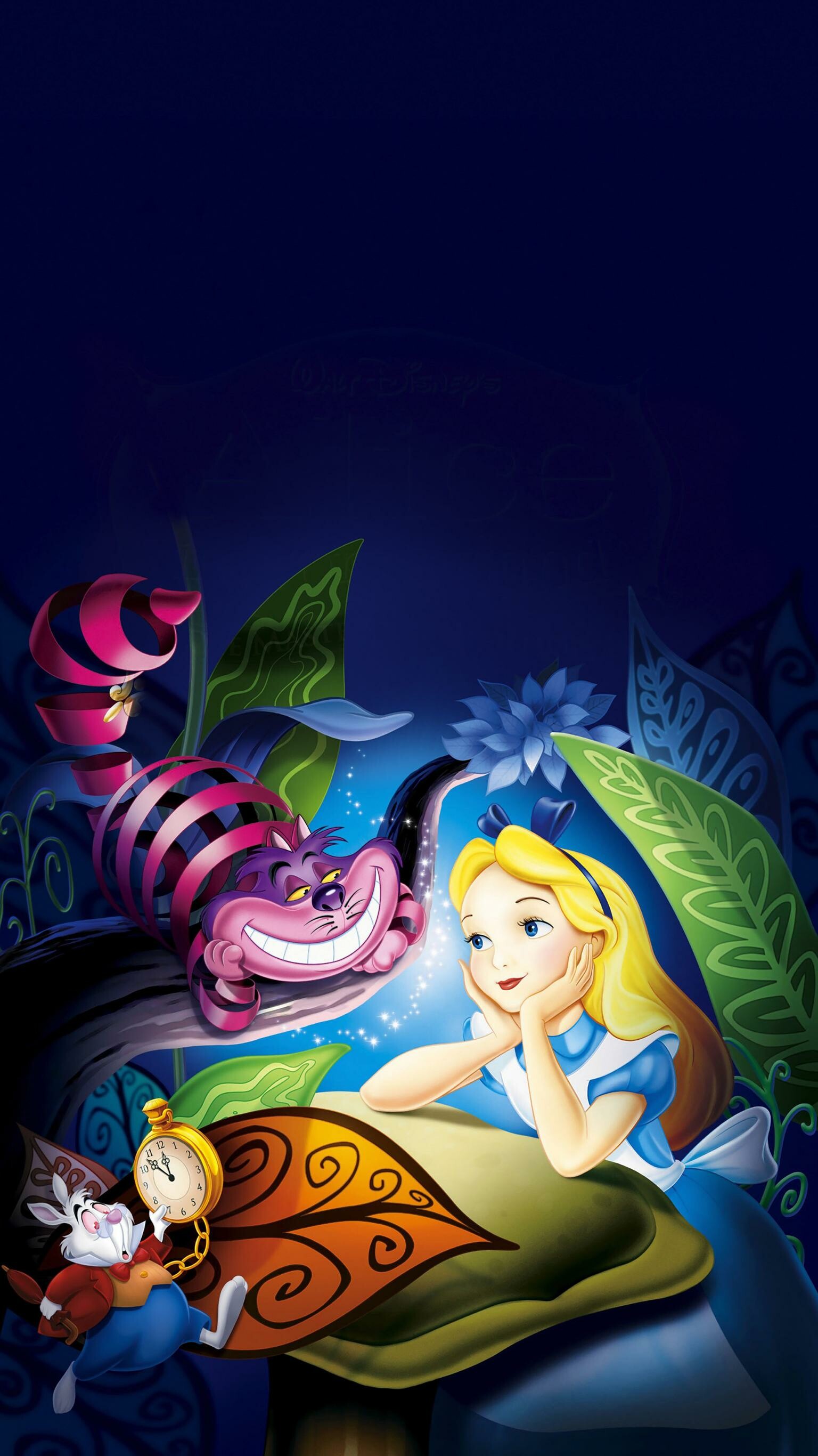 Alice and Cheshire Cat, Alice In Wonderland Wallpaper, 1540x2740 HD Phone