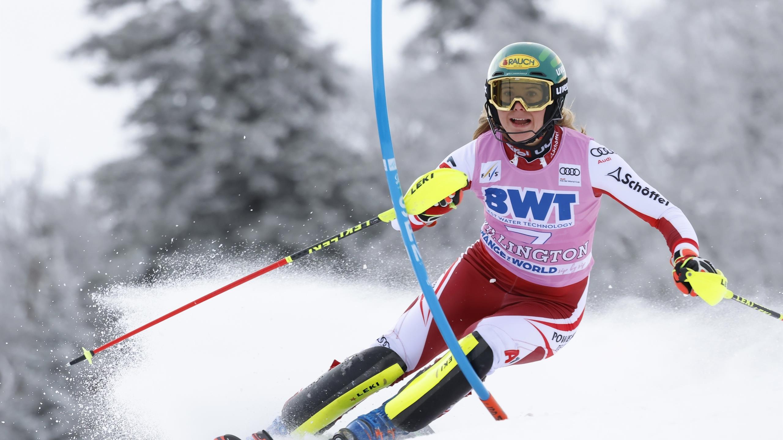 Katharina Liensberger, Alice Robinson, Positive COVID tests, Courchevel giant slalom, 2560x1440 HD Desktop