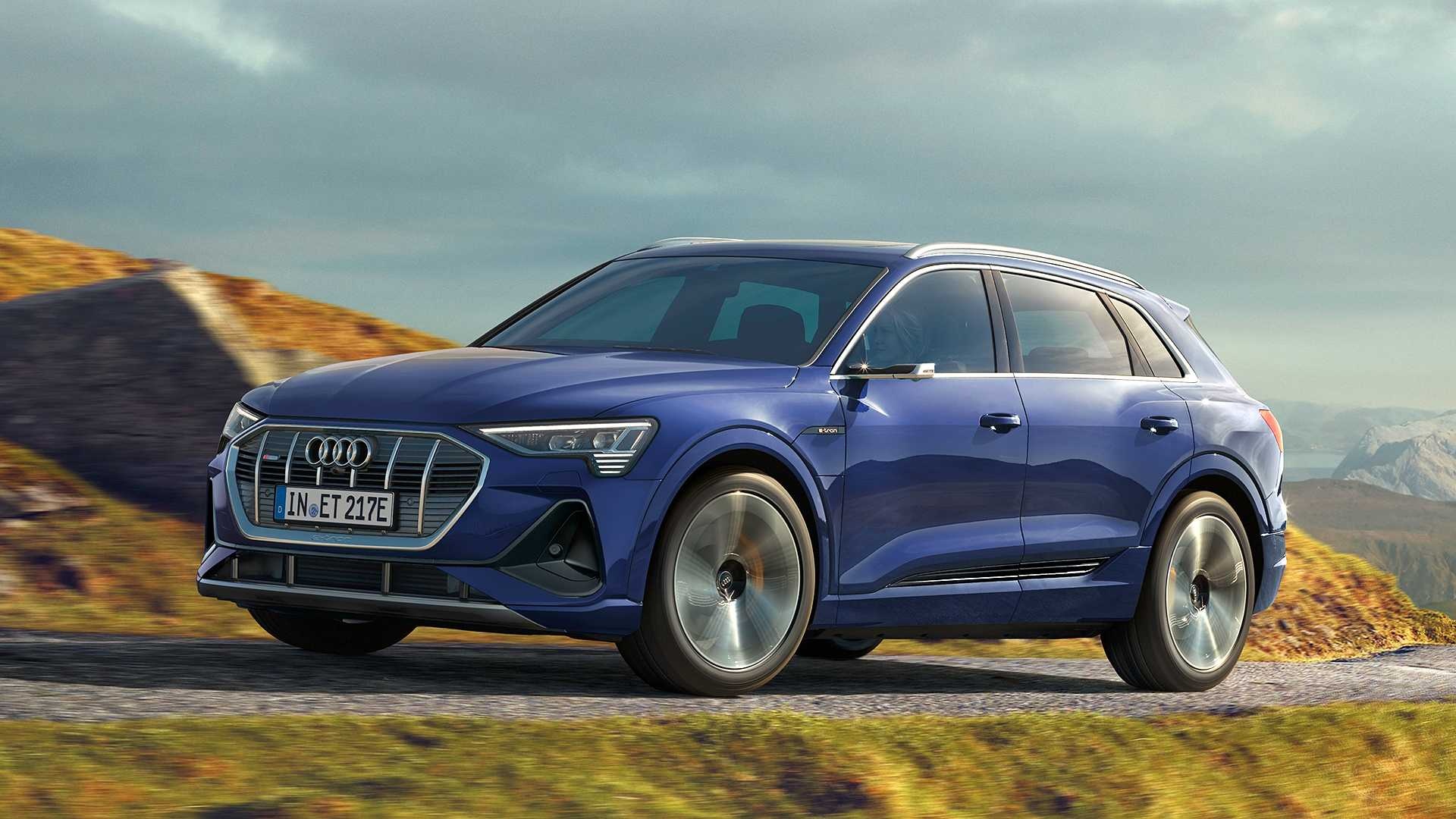 Audi E-Tron 2020, Increased range, S-Line package, Cutting-edge electric technology, 1920x1080 Full HD Desktop