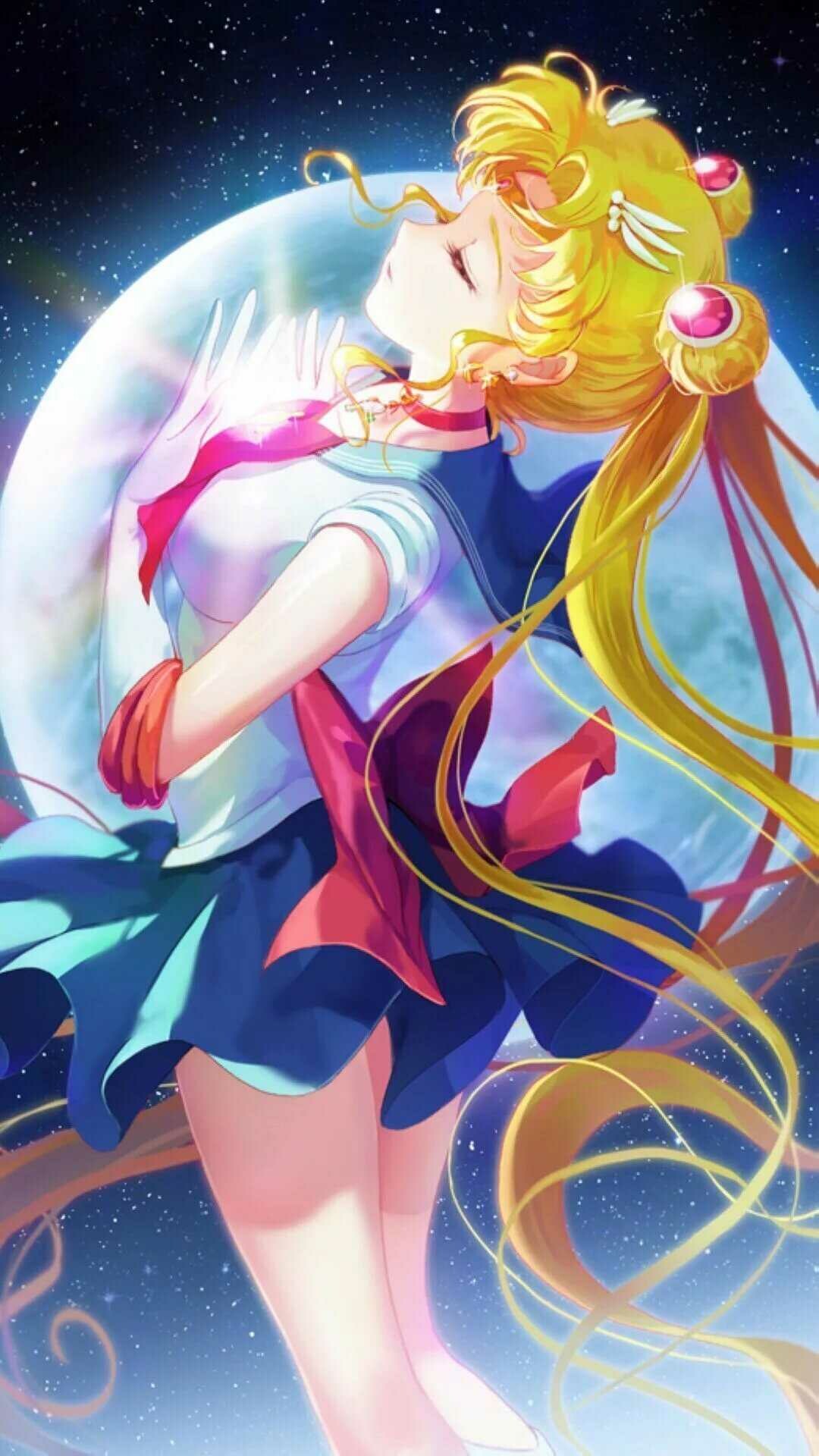 Sailor Moon, Moon princess, Outer space, Mysterious destiny, 1080x1920 Full HD Phone