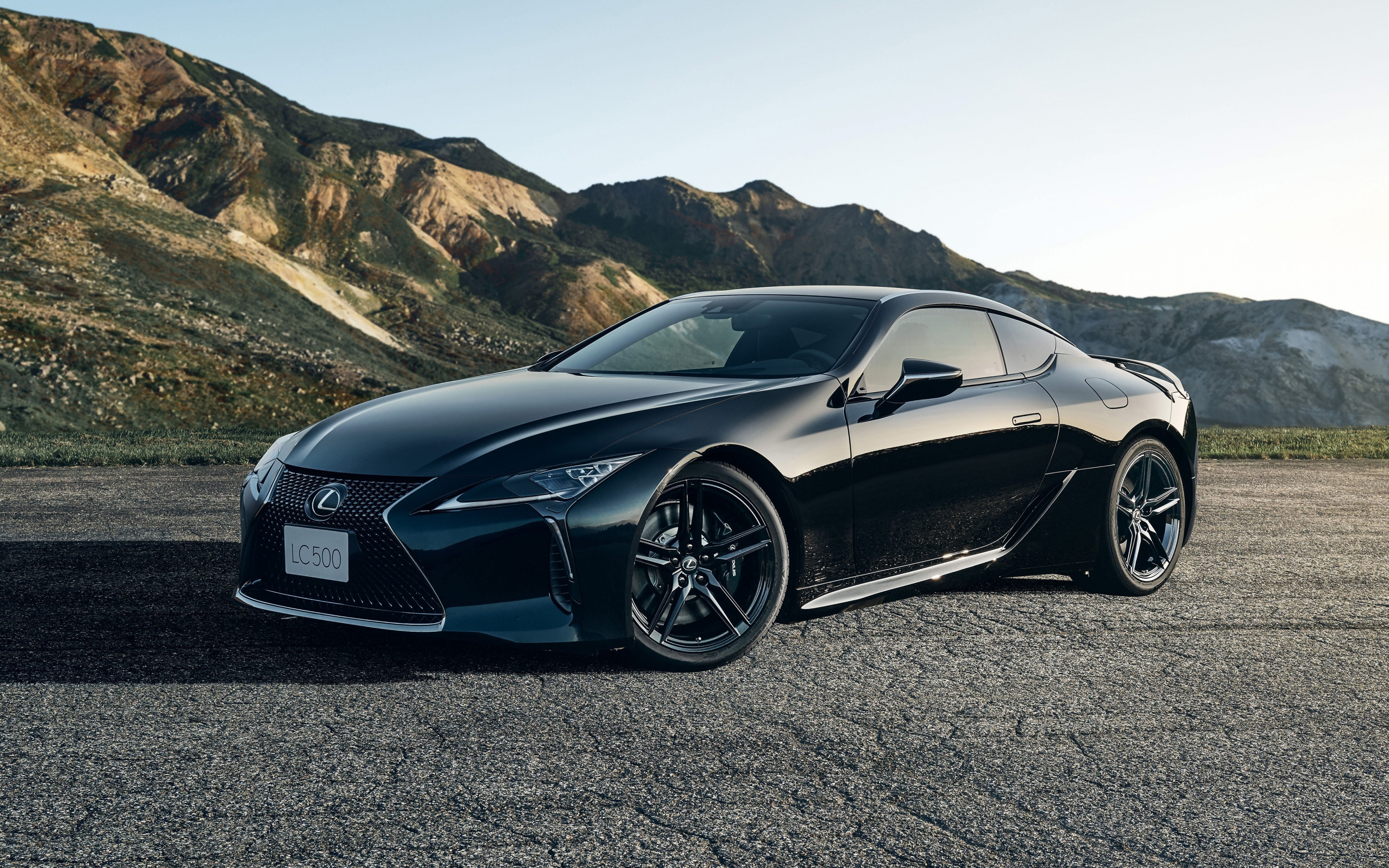 Lexus LC, Black luxury coupe, High-quality wallpapers, Japanese sports car, 2880x1800 HD Desktop