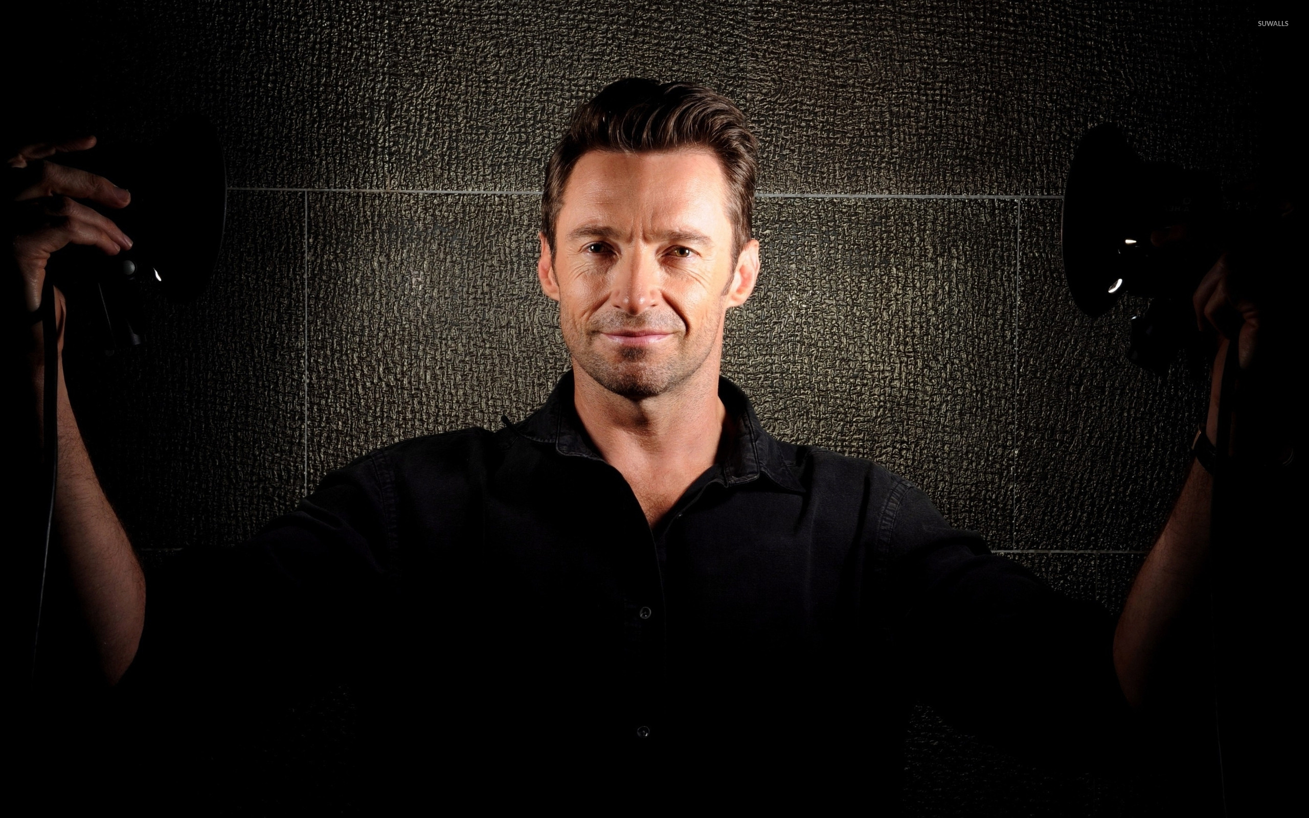 Handsome wallpaper, Male celebrity in focus, Hugh Jackman's charm, Impressive design, 2560x1600 HD Desktop