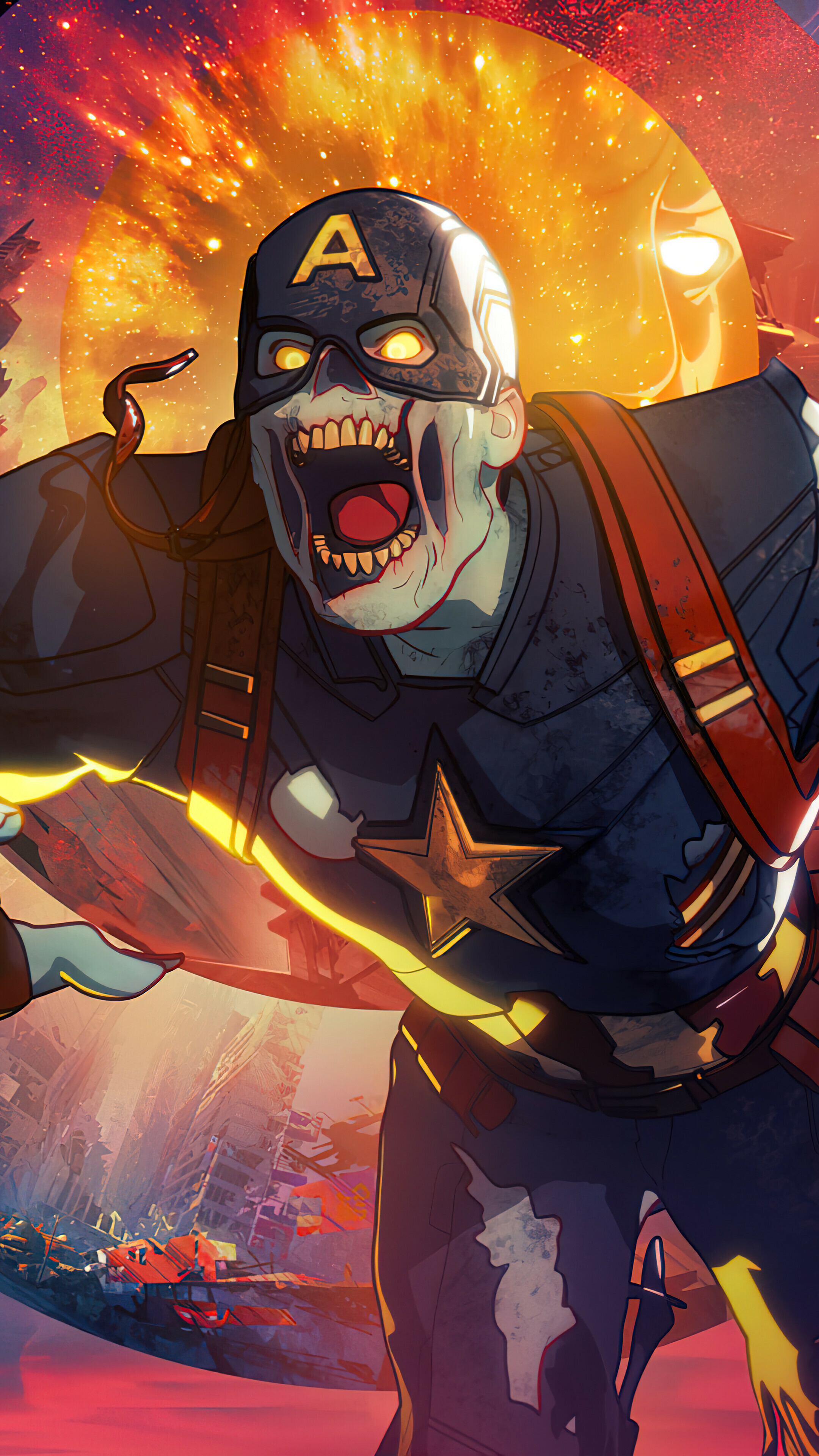 Zombie Captain America, What If...? Wallpaper, 2160x3840 4K Phone