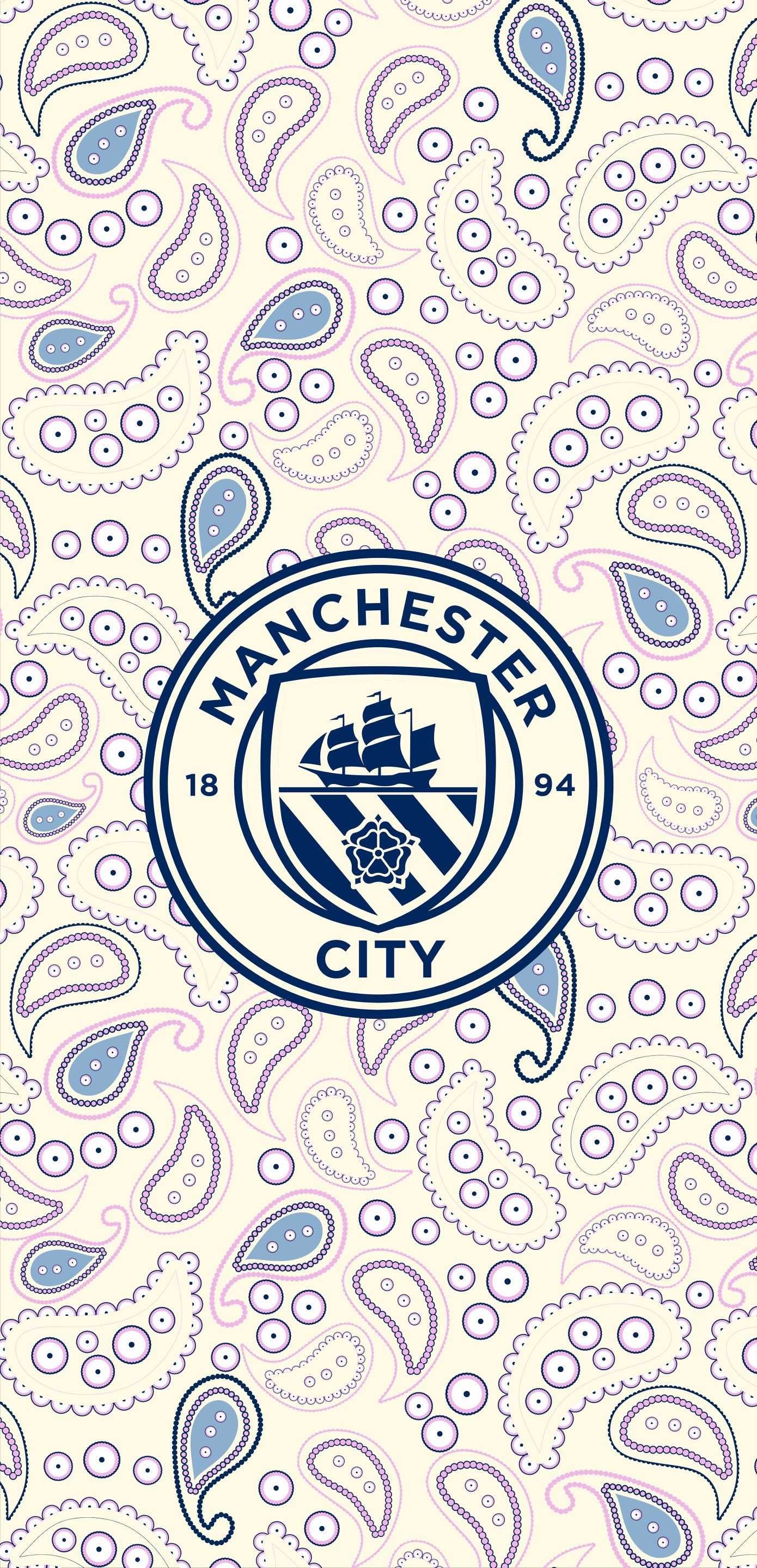 Manchester City FC, Classic background, Aesthetic appeal, Football culture, 1390x2880 HD Phone