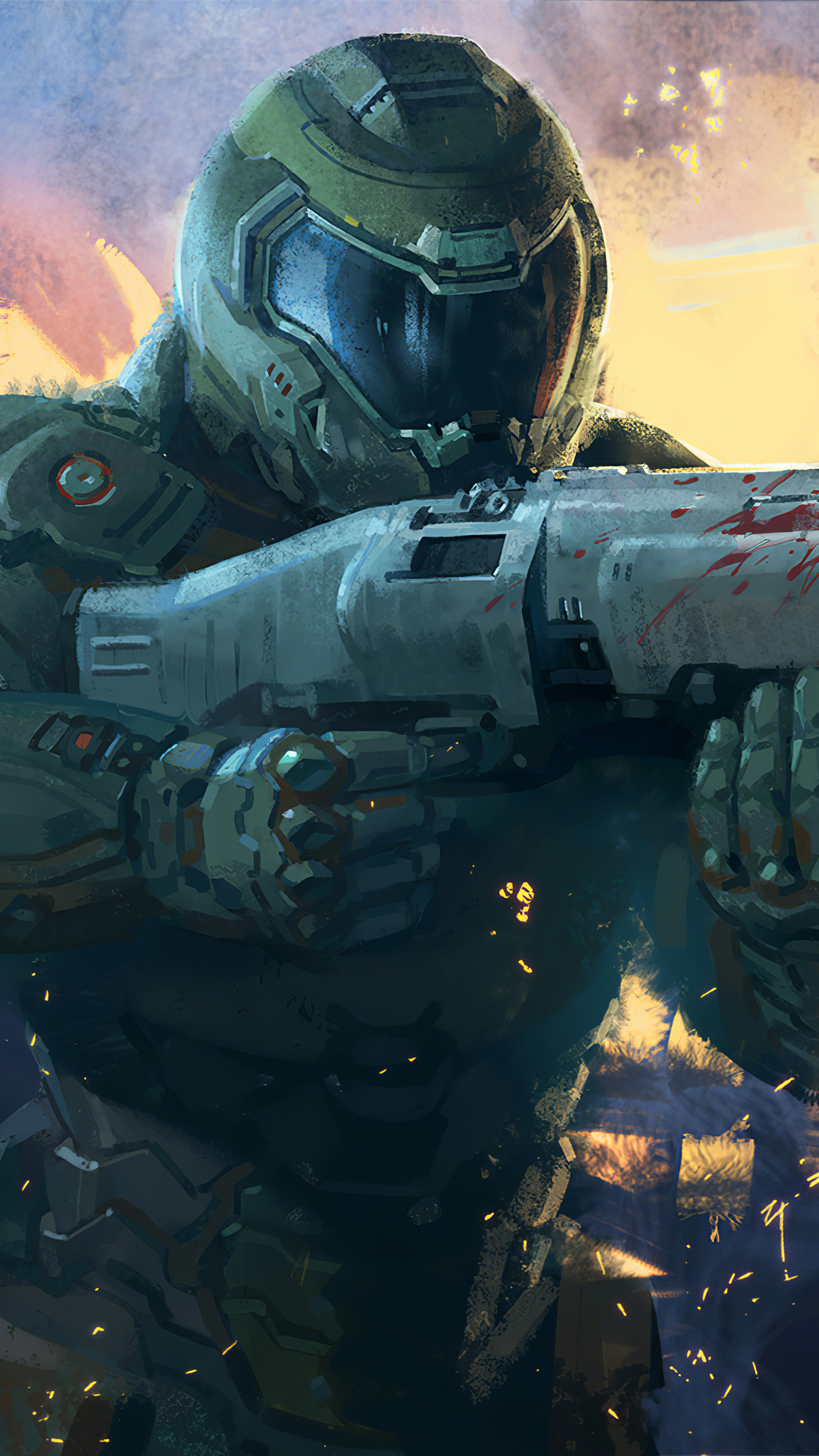 Bethesda, Doom game, Sony Xperia, HD wallpapers, 2160x3840 4K Phone