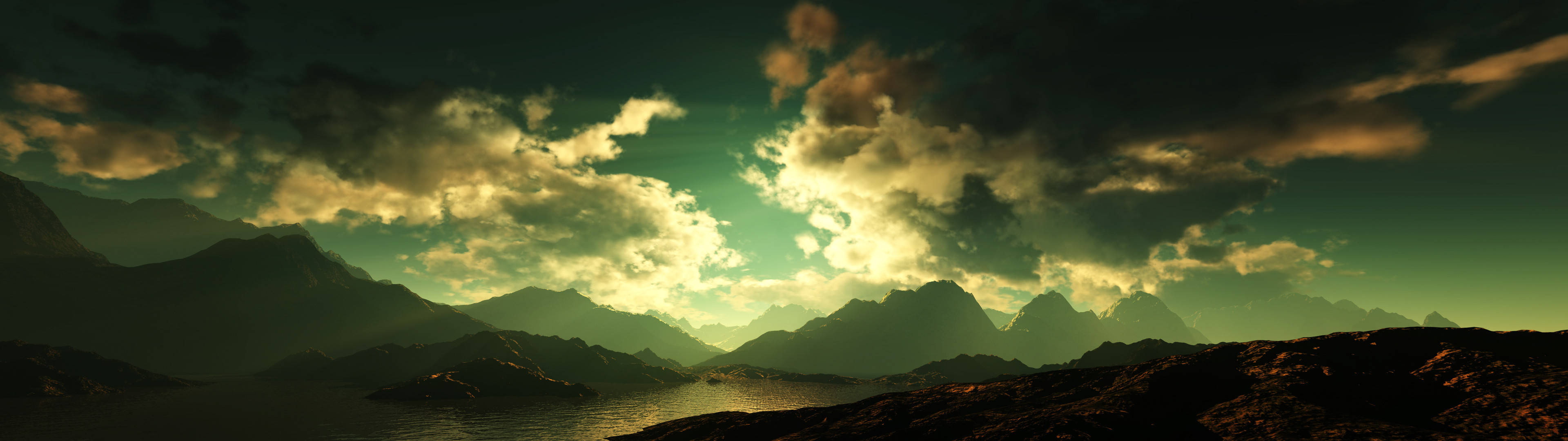 Clouds, Beautiful Backgrounds Wallpaper, 3840x1080 Dual Screen Desktop