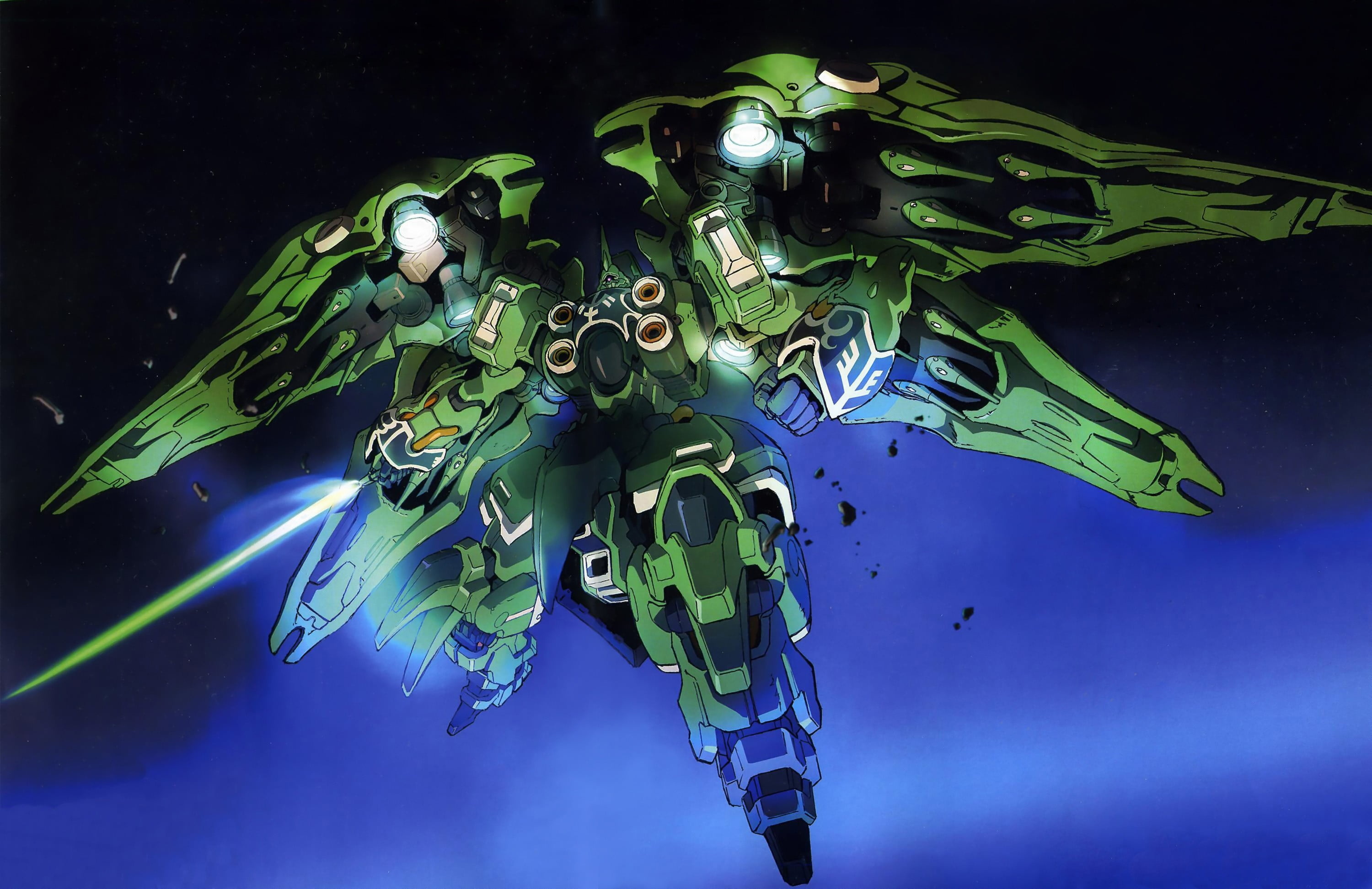 NZ-666 Kshatriya, Gundam Unicorn Wallpaper, 3000x1950 HD Desktop