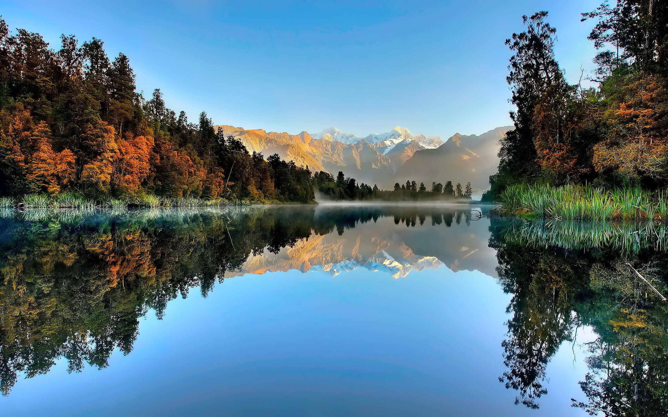 New Zealand, Lake scenery, Serene reflections, Nature's wonder, 2560x1600 HD Desktop