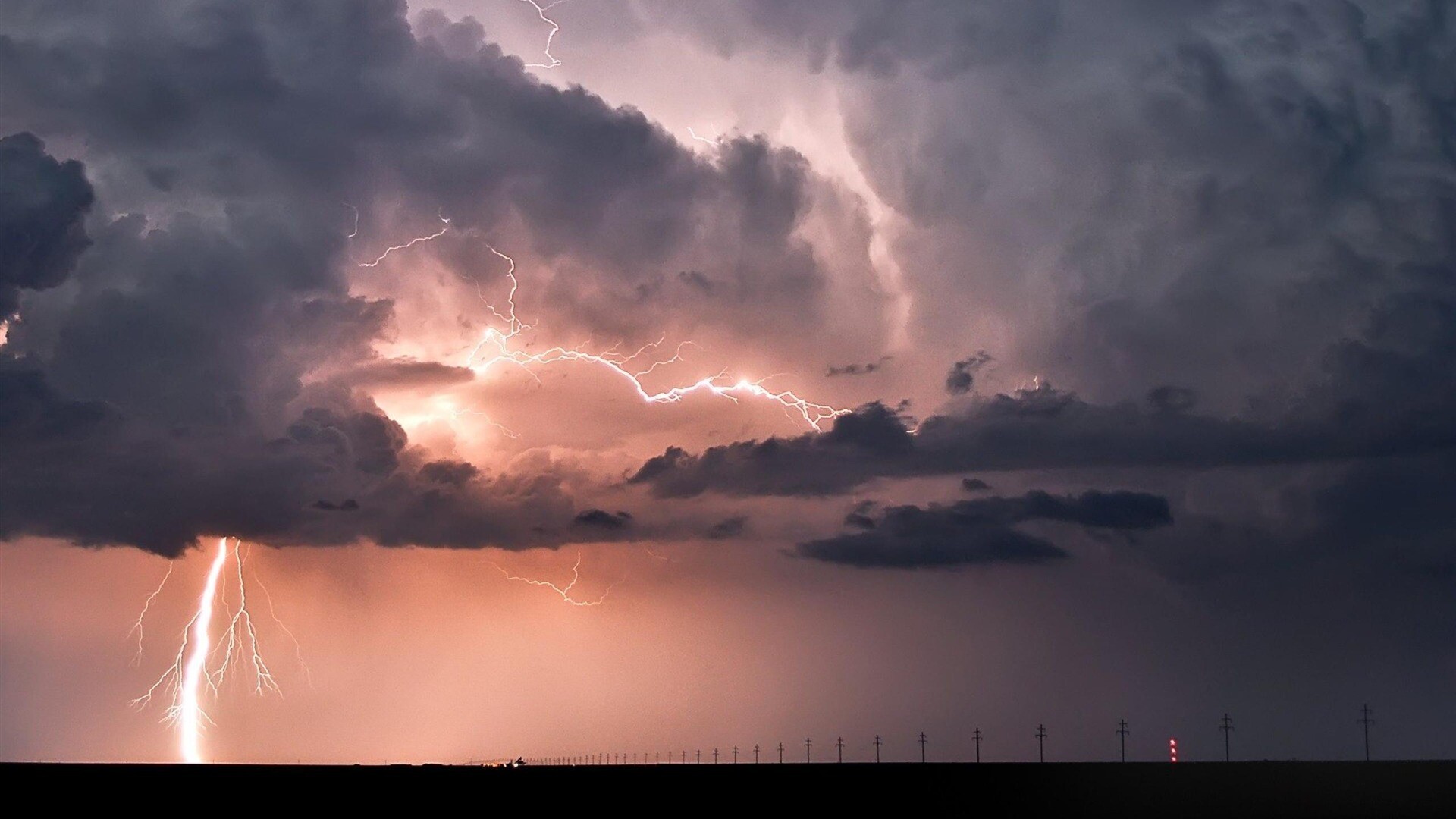 Thunderstorm wallpaper, Striking imagery, Nature's power, Electrifying display, 1920x1080 Full HD Desktop