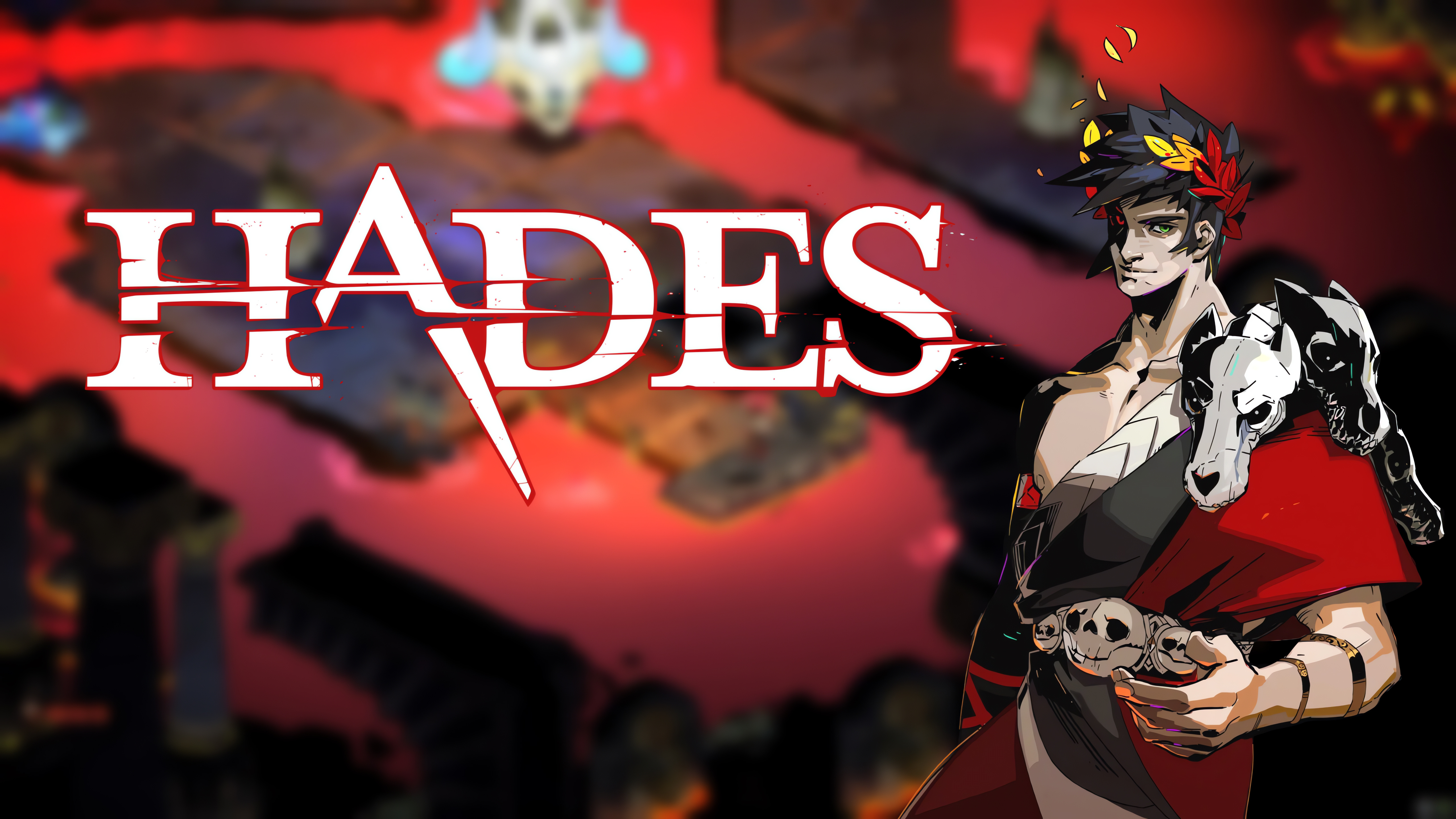 Logo, Hades Wallpaper, 5120x2880 HD Desktop