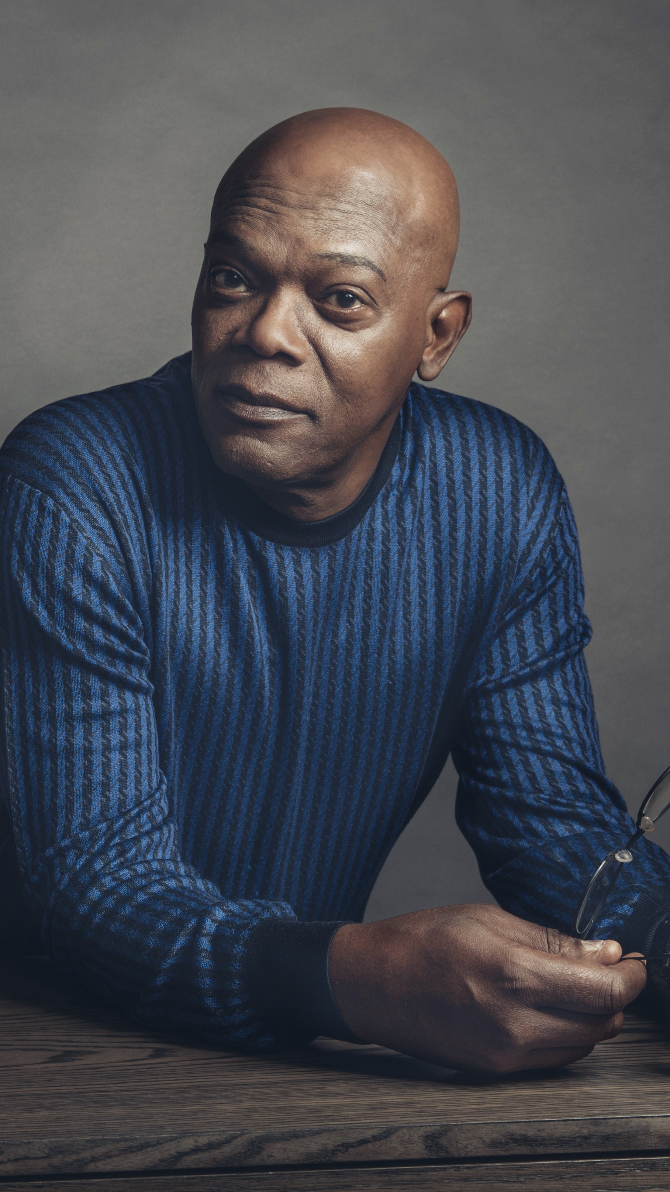 Samuel L. Jackson, Hollywood superstar, Celebrity wallpapers, 5k resolution, 2160x3840 4K Phone