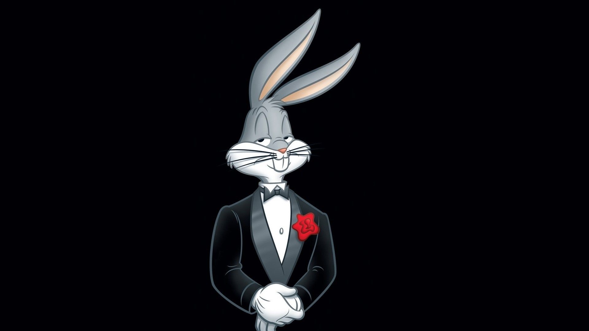 Looney Tunes, Bugs Bunny, Tuxedo flower, Classic characters, 1920x1080 Full HD Desktop