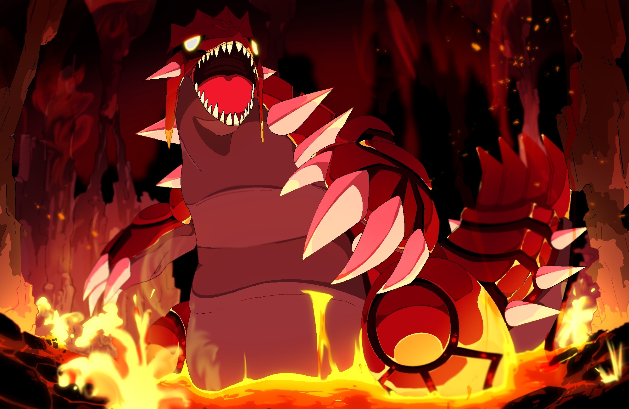 Groudon, Groudon Pokmon artwork, 2000x1300 HD Desktop