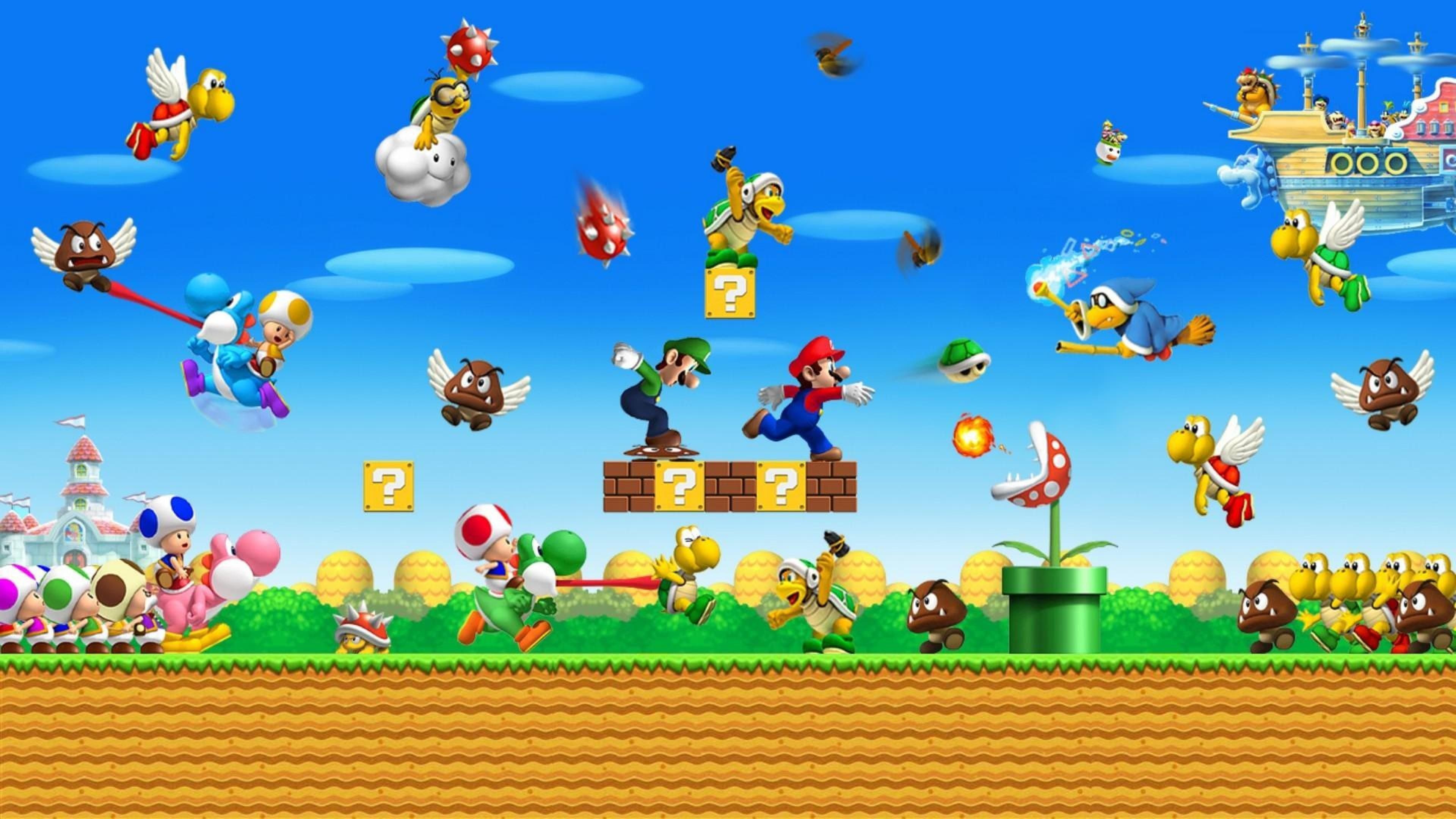 New Super Mario Bros. 2, Mario Bros. Wallpaper, 3840x2160 4K Desktop