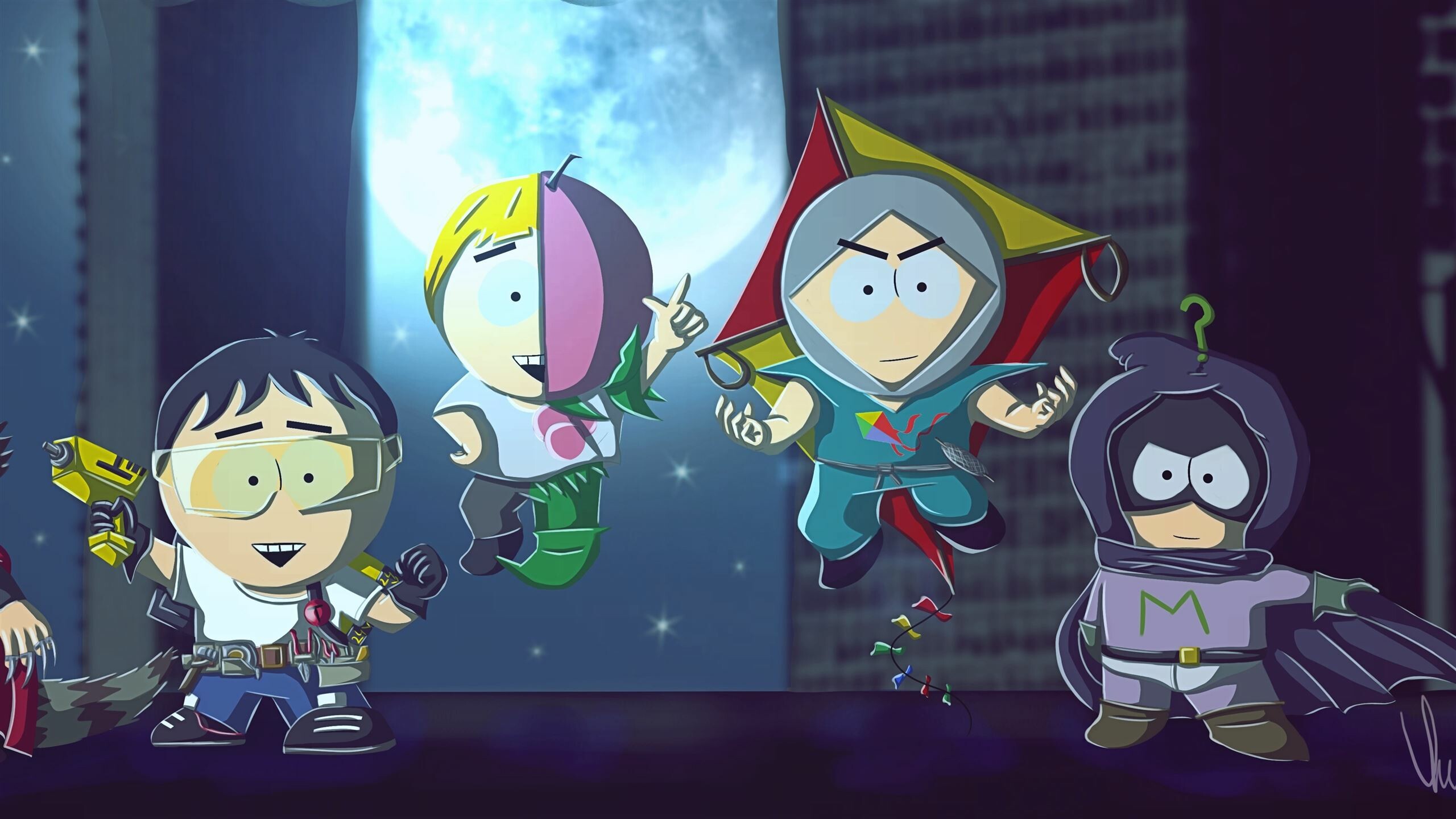 South Park, Superheroes fanart, 5K resolution, Imac wallpaper, 2560x1440 HD Desktop