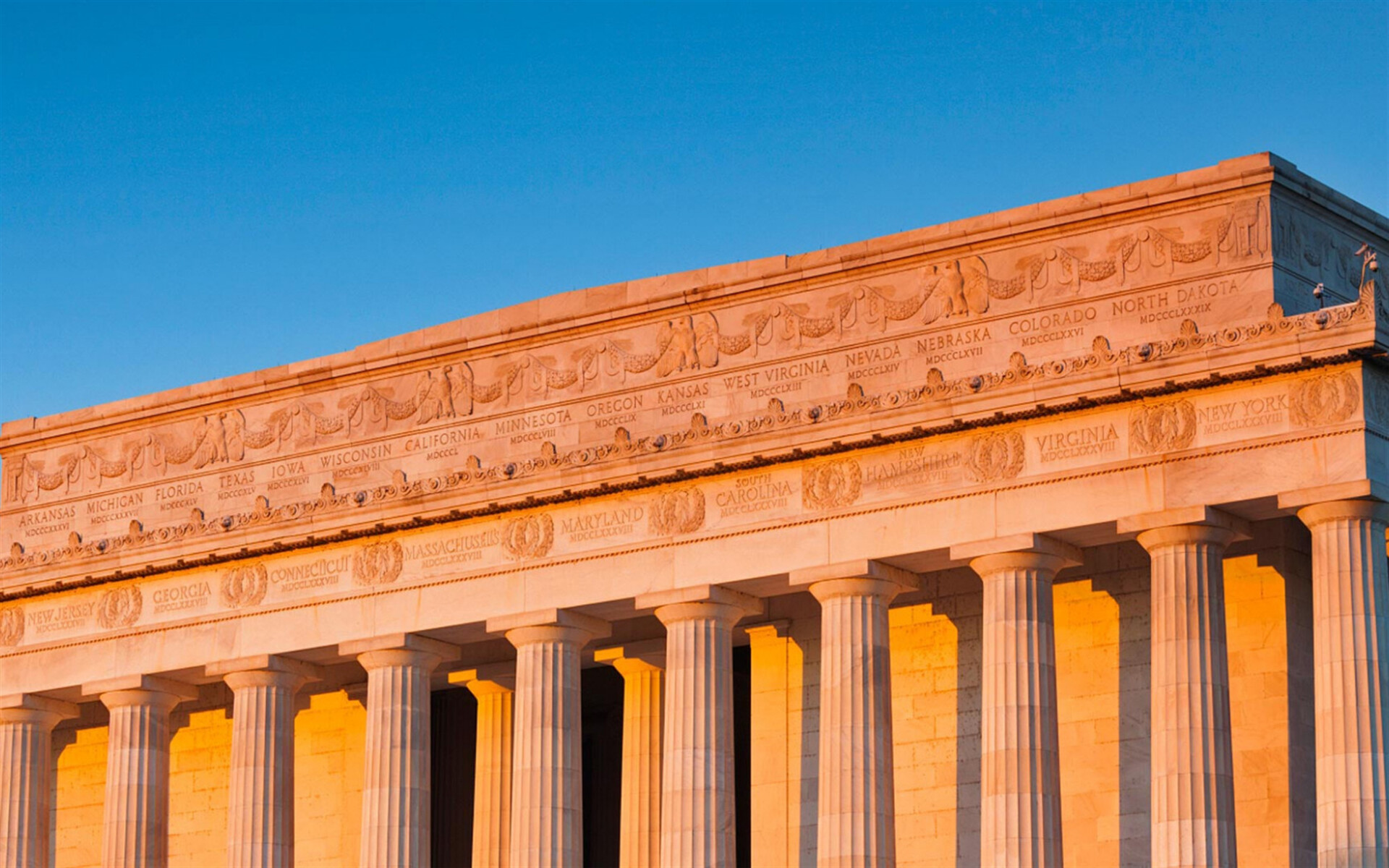 Lincoln Memorial, Evening sunset, Washington DC, USA, 1920x1200 HD Desktop