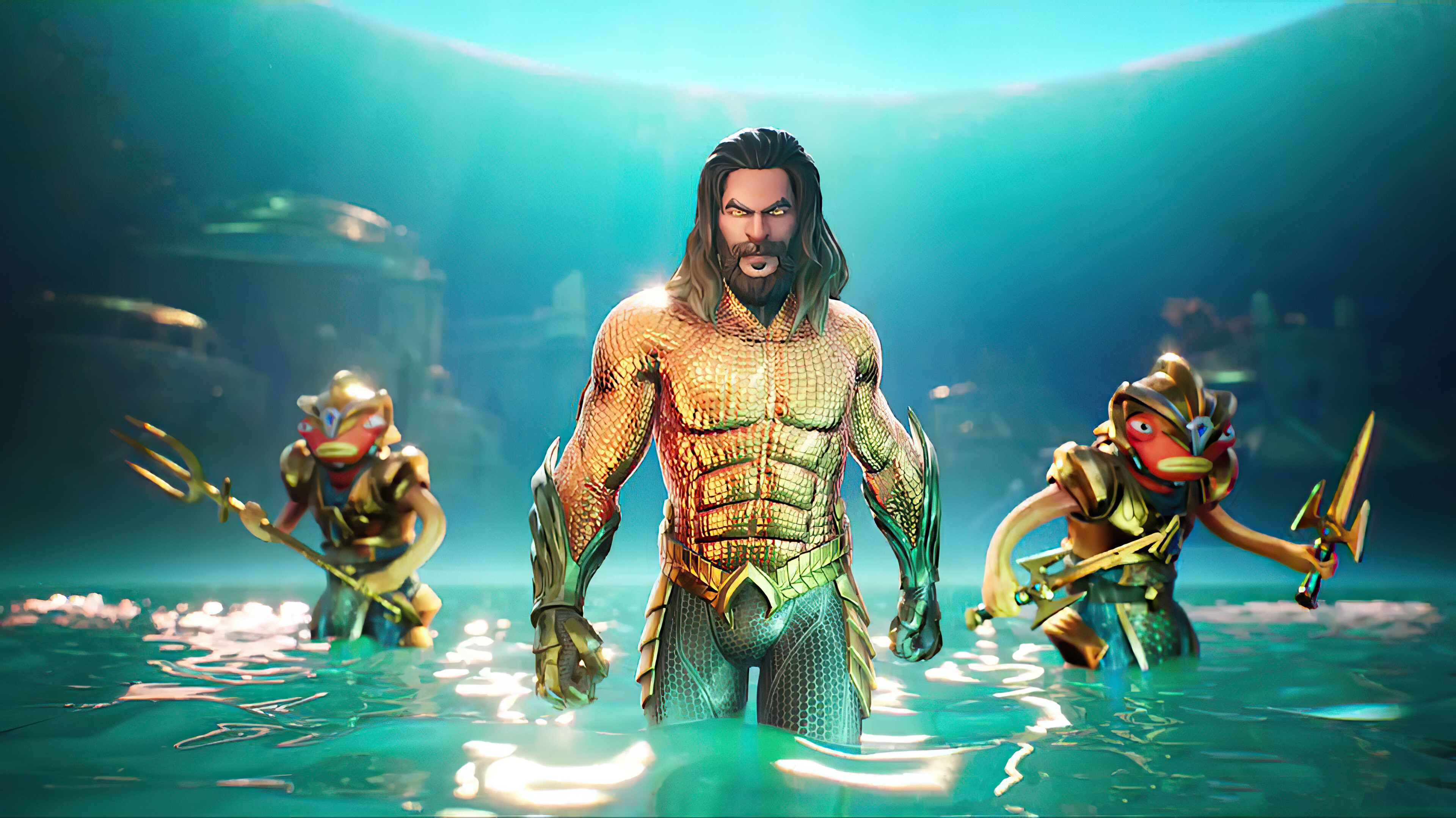 Aquaman, Fortnite Wallpaper, 3840x2160 4K Desktop