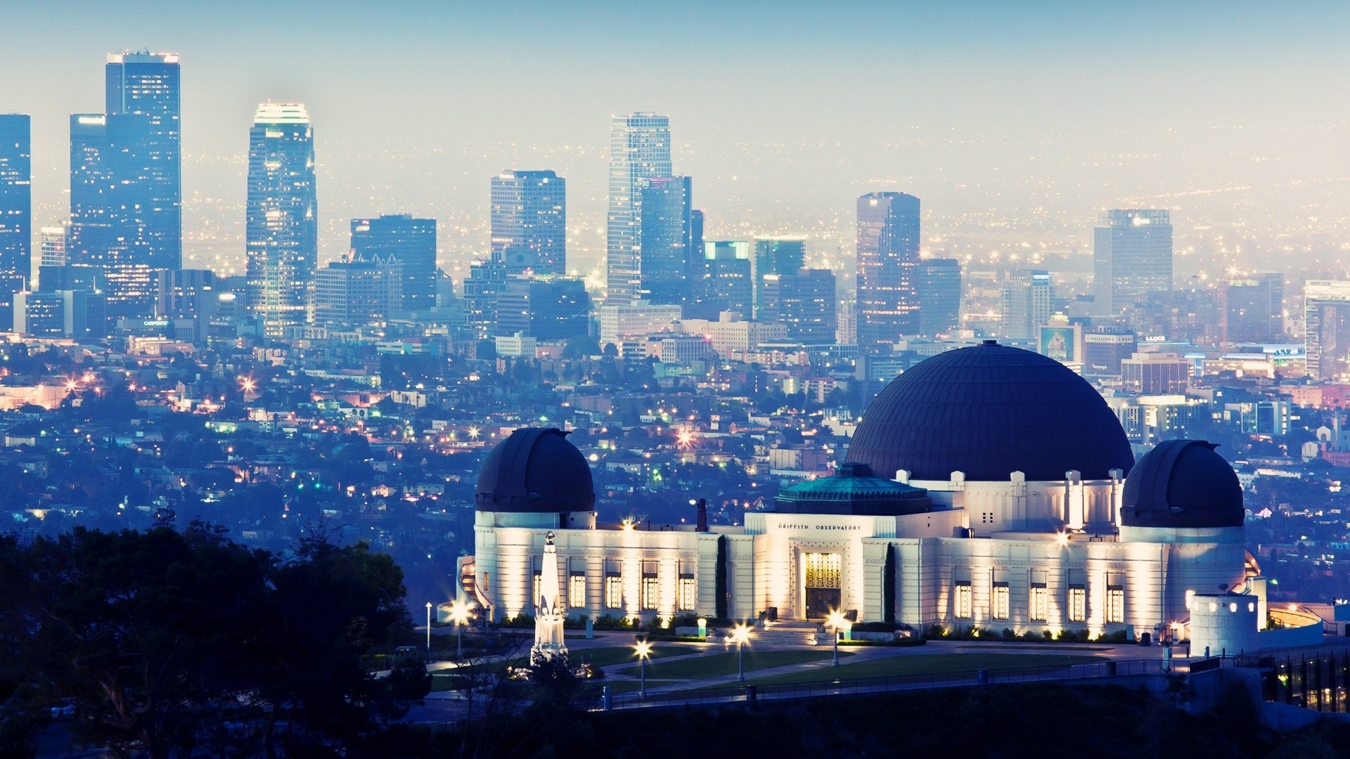 Griffith Observatory, Celestial exploration, Astronomical wonders, Urban escape, 1920x1080 Full HD Desktop