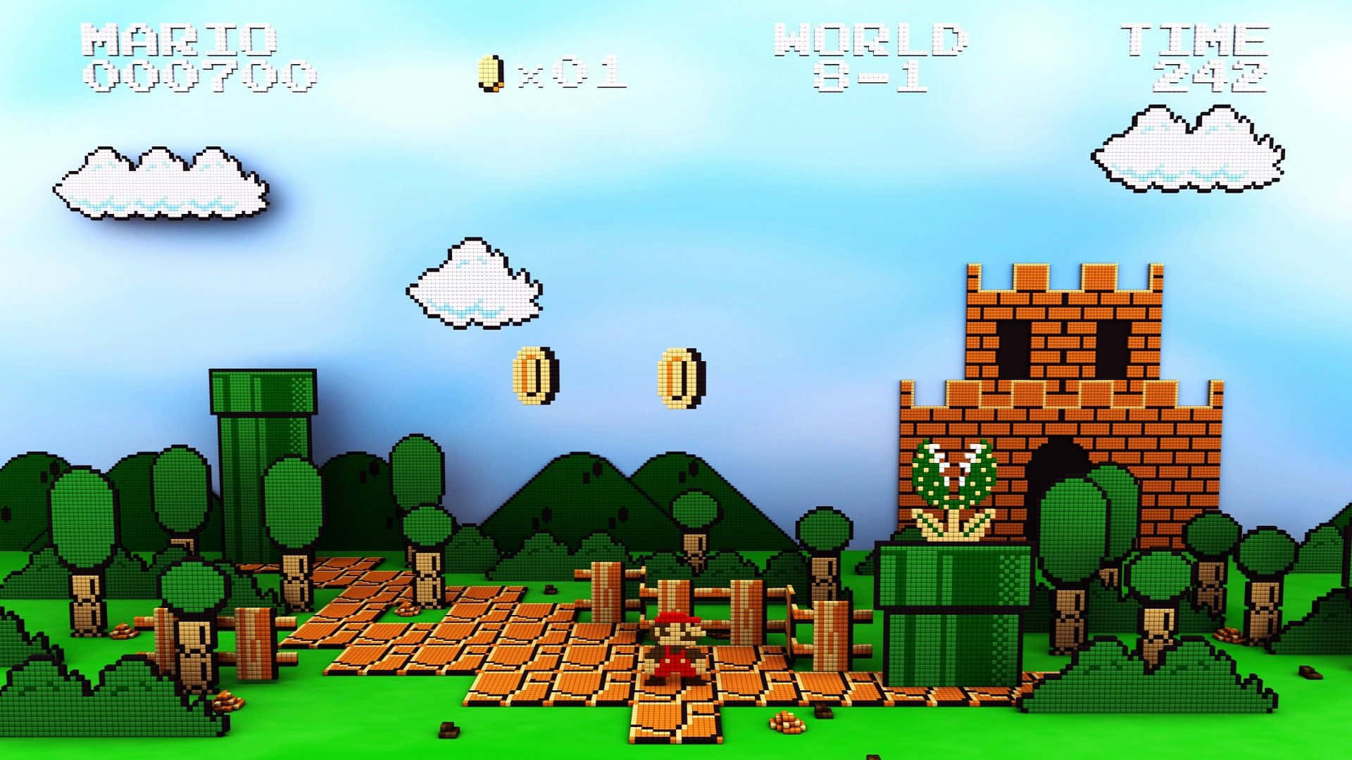 Super Mario Bros., Mario Castle Wallpaper, 1920x1080 Full HD Desktop