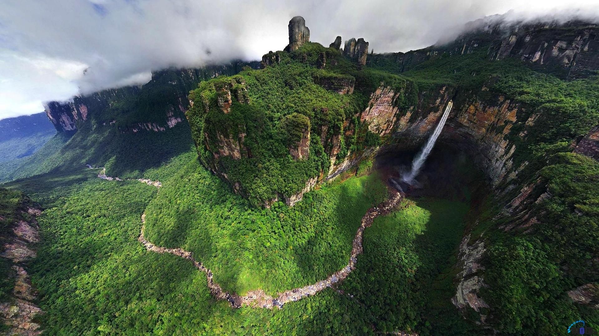 Canaima National Park, UNESCO World Heritage site, Tepuis mountains, Angel Falls, 1920x1080 Full HD Desktop