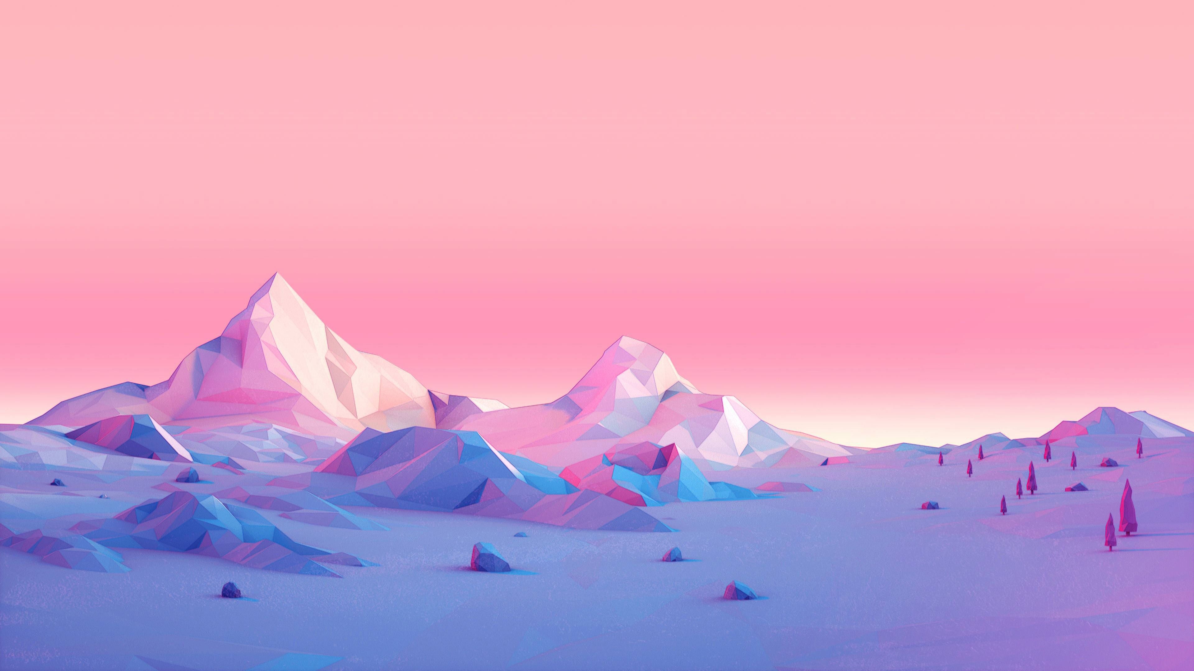 Pink hues, Minimalistic decoration, Feminine charm, Artists creation, Refreshing simplicity, 3840x2160 4K Desktop