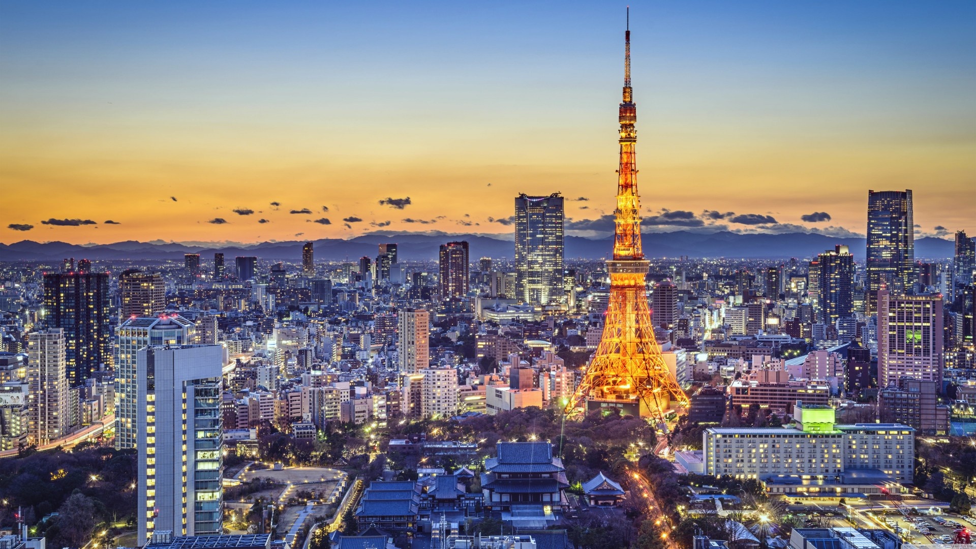 Tokyo skyline, Tallest structures, Urban development, Impressive buildings, 1920x1080 Full HD Desktop