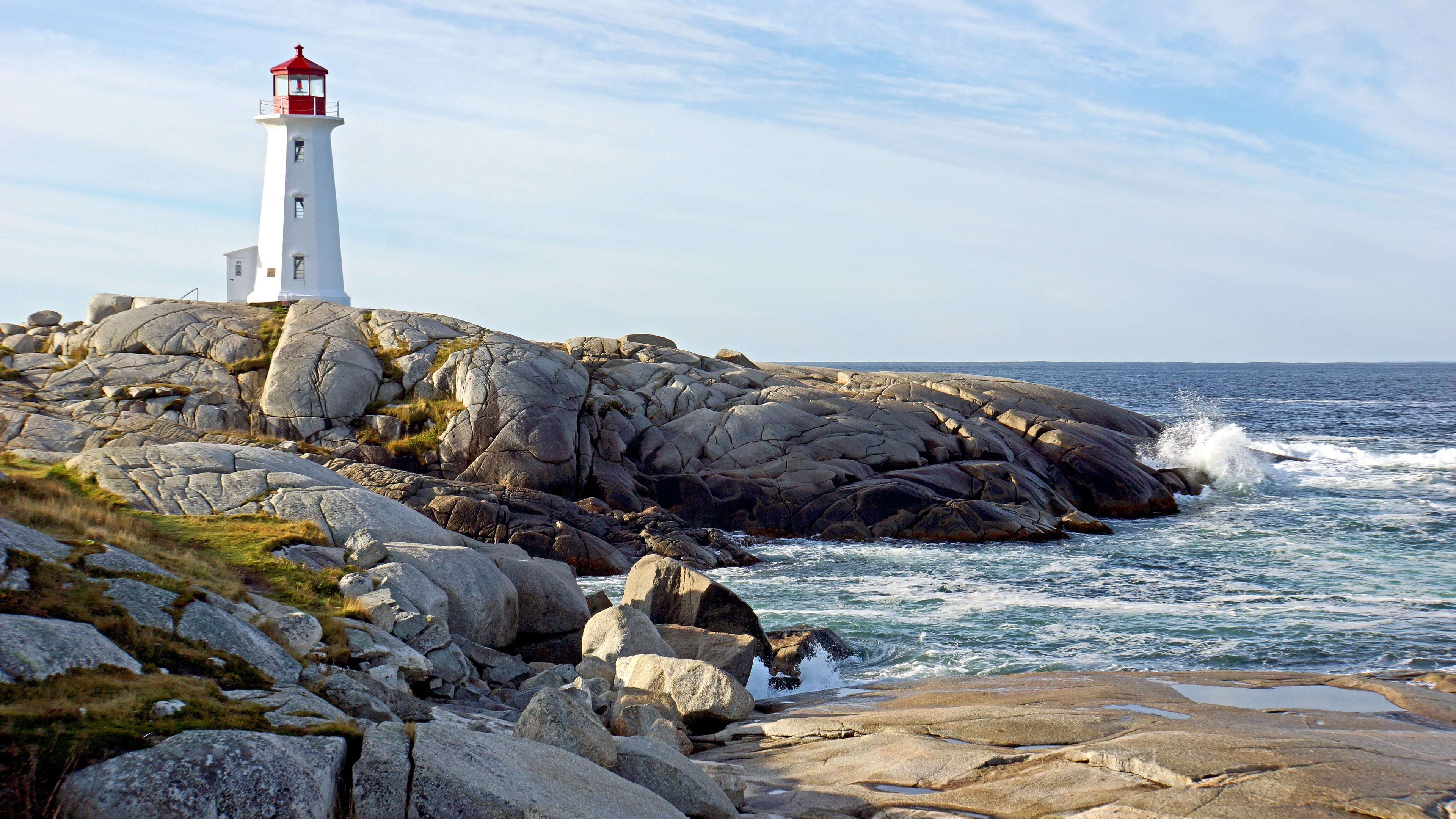 Peggy's Cove, Lighthouses Wallpaper, 3840x2160 4K Desktop