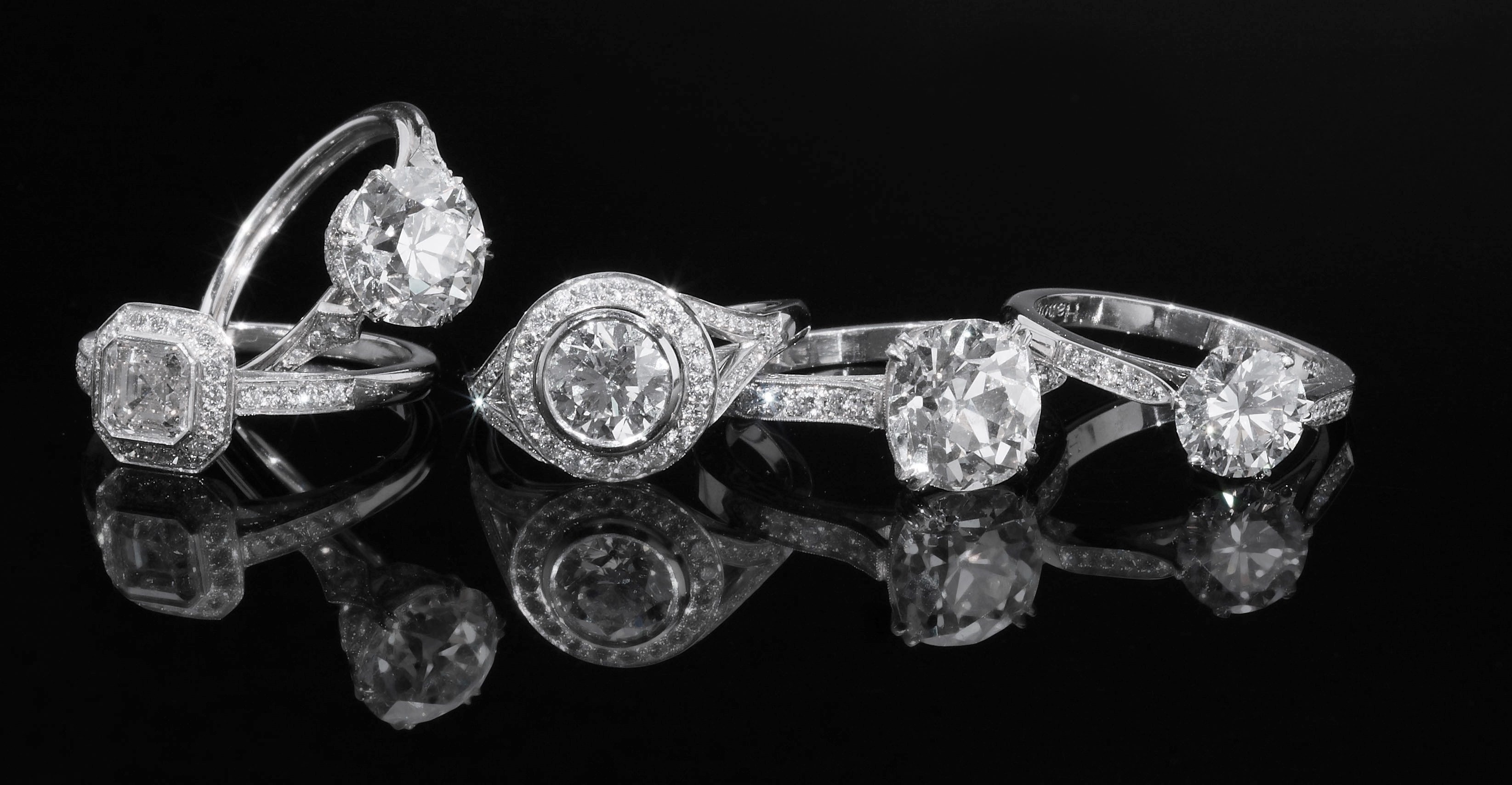 Diamond rings, Fine Jewelry Wallpaper, 3290x1710 HD Desktop