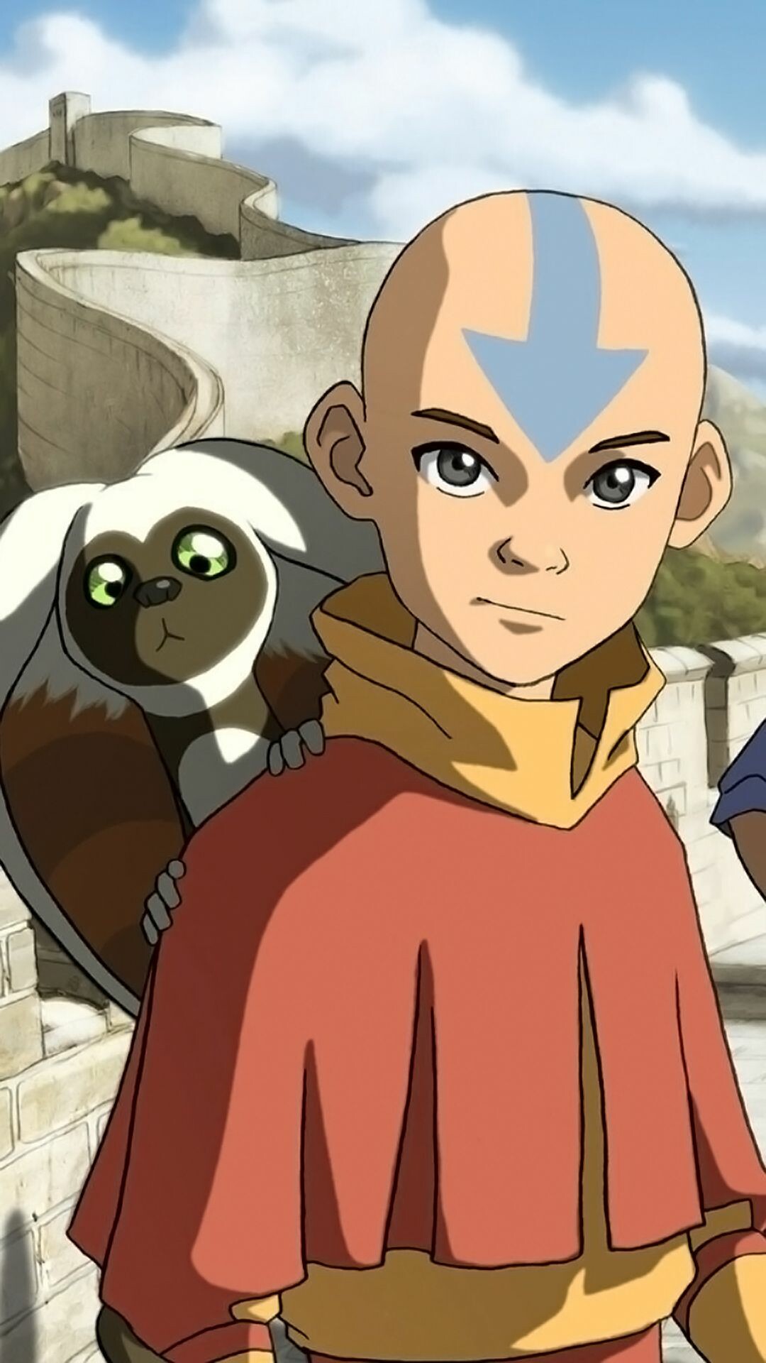 Aang and Momo, Avatar: The Last Airbender Wallpaper, 1080x1920 Full HD Phone