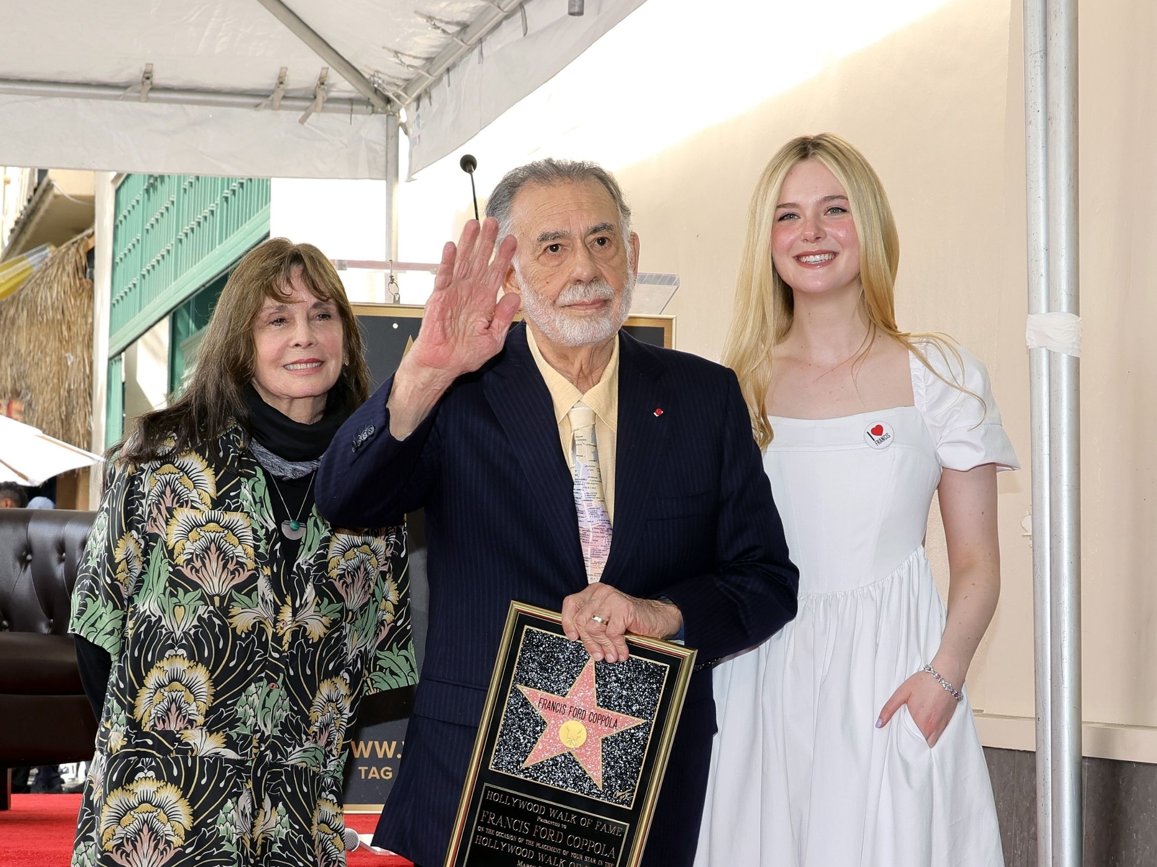 Francis Ford Coppola, Elle Fanning, Hollywood Walk of Fame, 2310x1730 HD Desktop