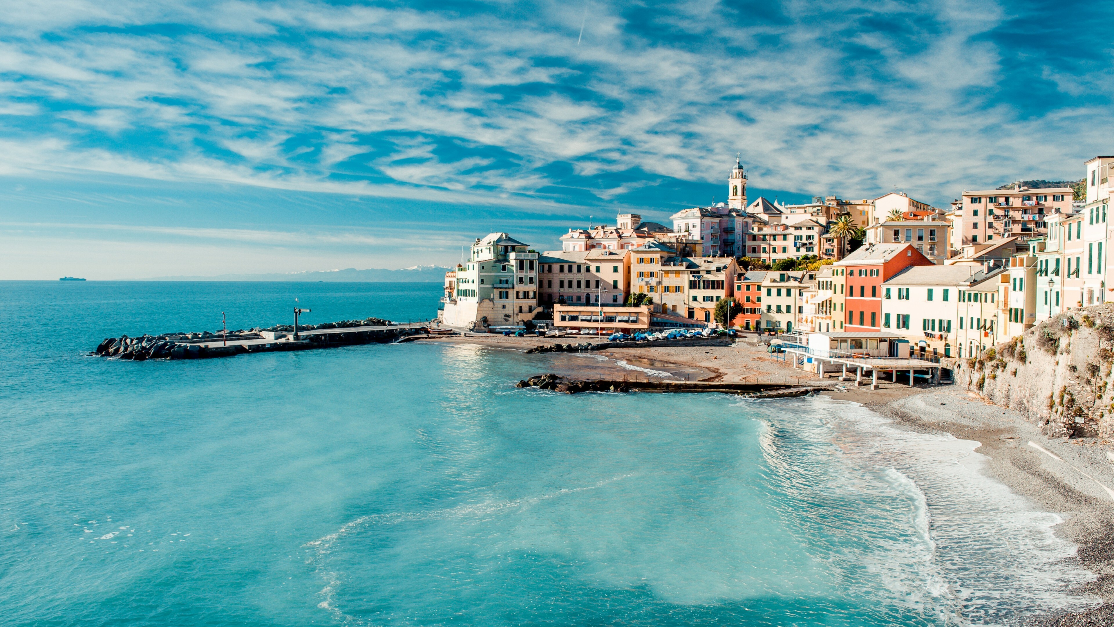 Italy coast, Tyrrhenian sea, Travel exploration, Nature's beauty, 3840x2160 4K Desktop