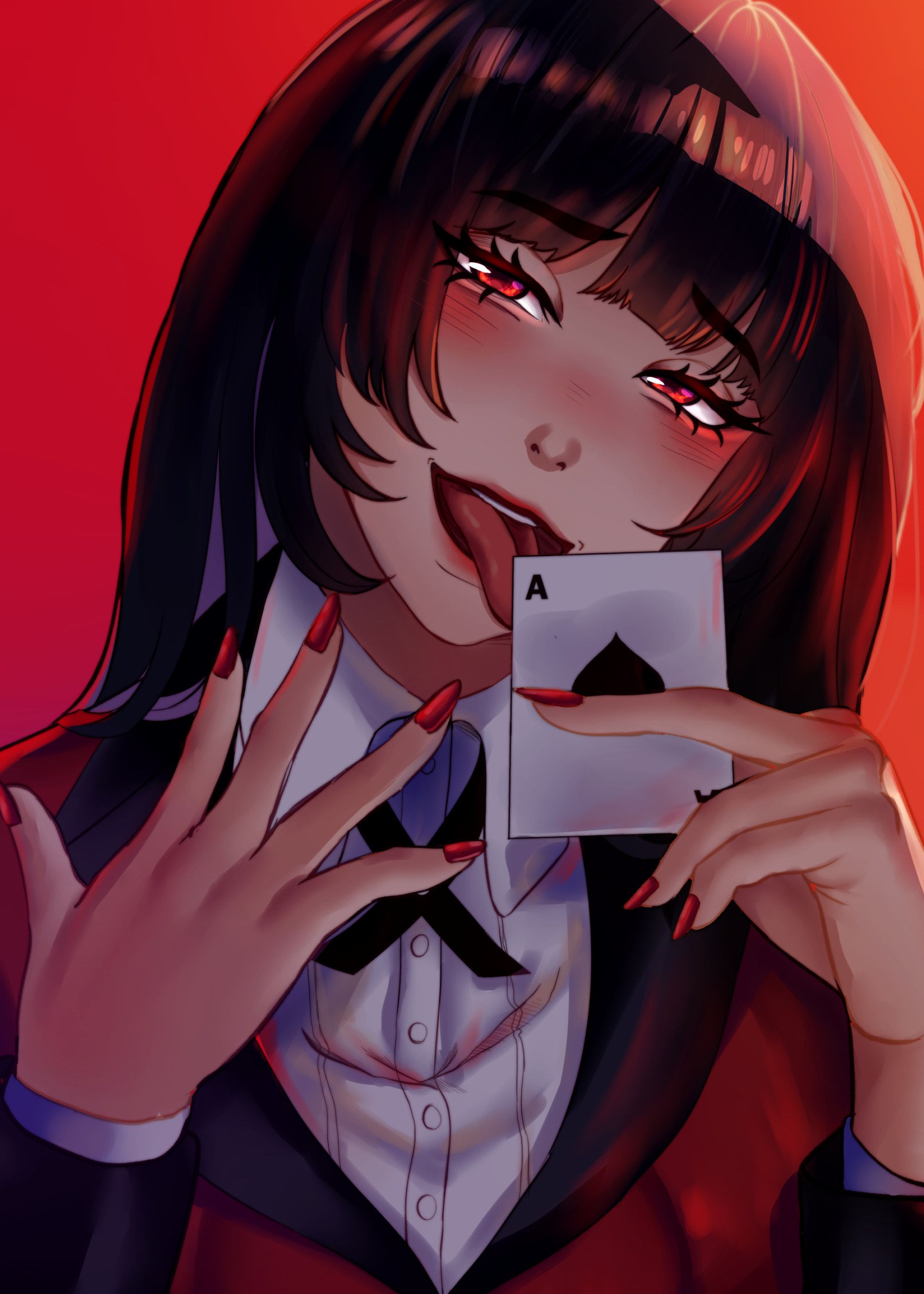 Kakegurui Twin (Netflix), Anime fanart, Yumeko's charisma, Thrilling gambling, 2000x2800 HD Phone