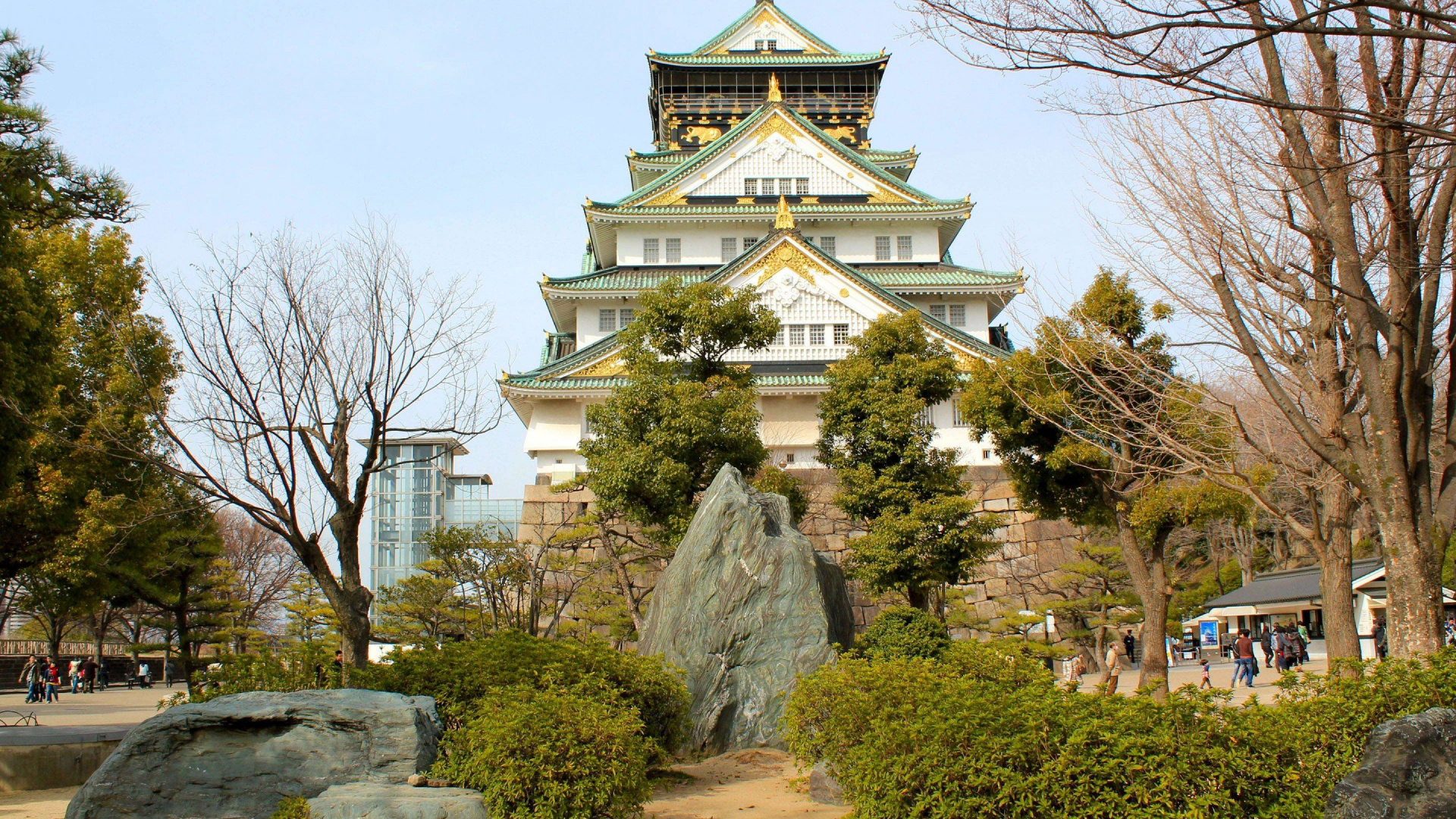 Osaka Castle, Free download, Wallpapers, Background images, 1920x1080 Full HD Desktop